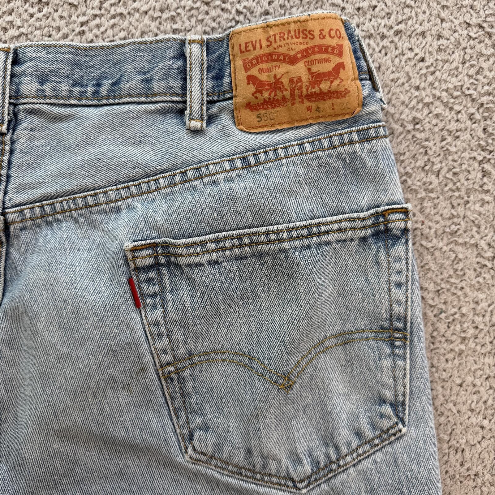 Levi's Vintage Levis 550 Relaxed Fit Light Wash Baggy Jeans 40x28 Size US 40 / EU 56 - 9 Thumbnail
