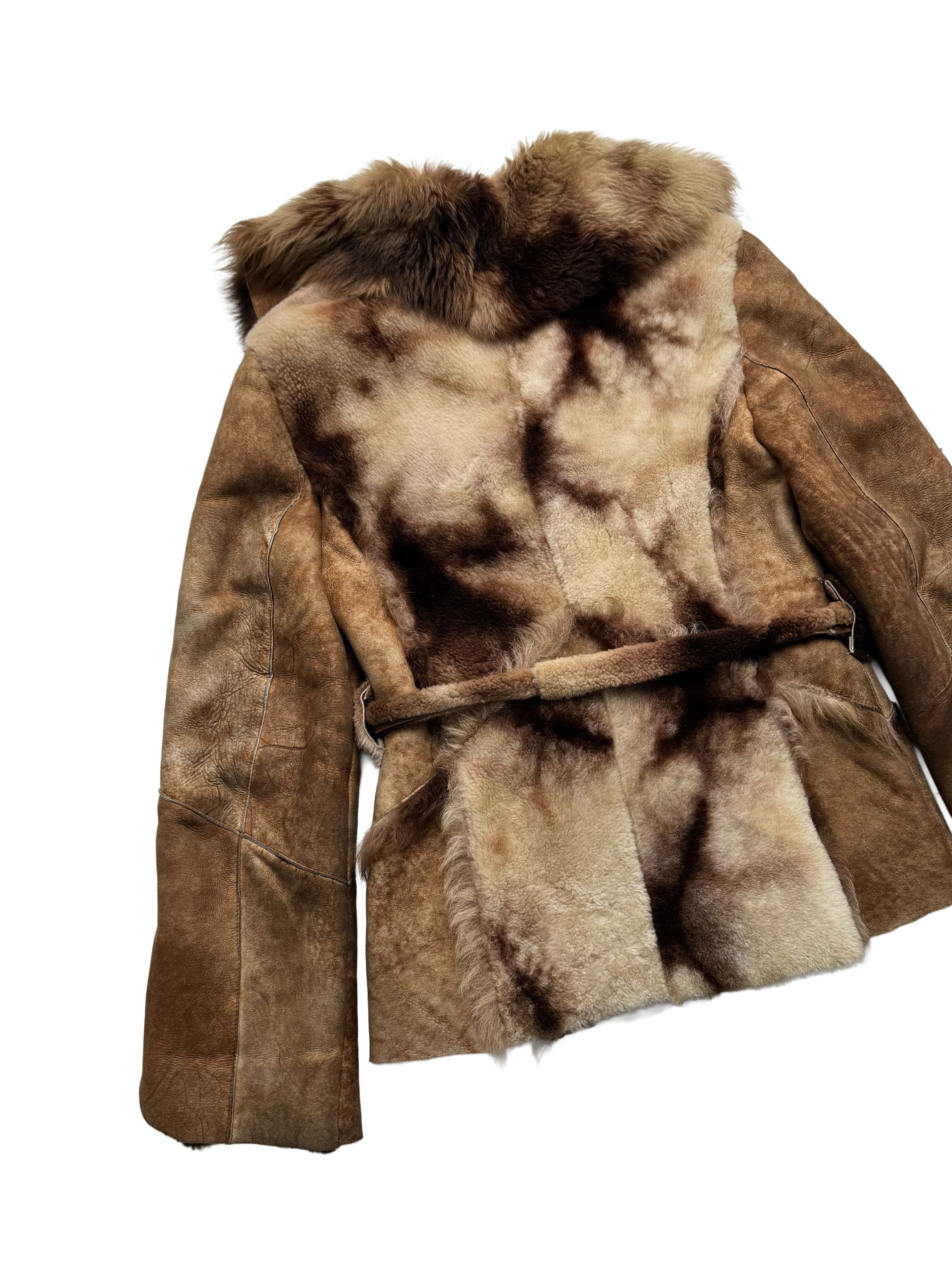 Japanese Brand Vintage Hooded Real Sheepskin Jacket With Belt Size S / US 4 / IT 40 - 15 Thumbnail