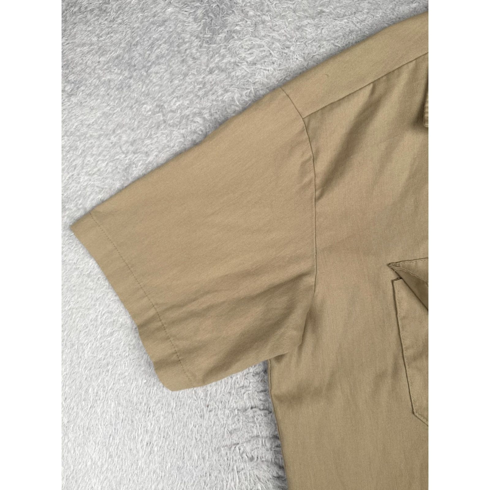 Dickies Dickies Flex Work Shirt Mens Large Khaki Short Sleeve Button-Up Two Pocket Work Size US L / EU 52-54 / 3 - 3 Thumbnail