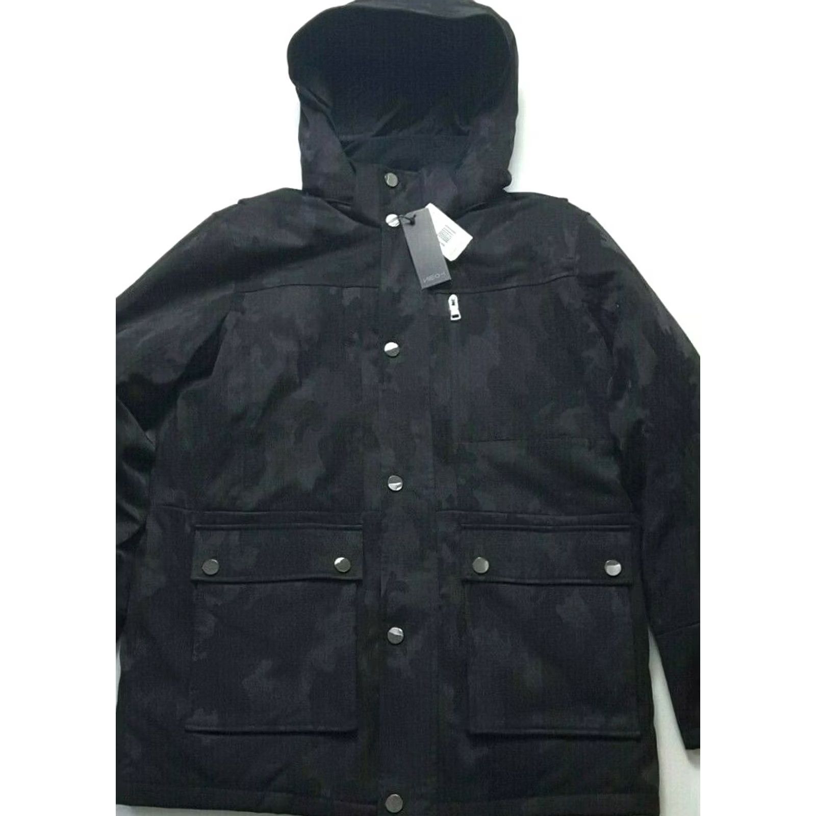 AMO Camo Coat Jacquard Camo Army Field Jacket Multi-Color Black Size M Men Winter Coat Regular Chest 44" Size US M / EU 48-50 / 2 - 4 Thumbnail
