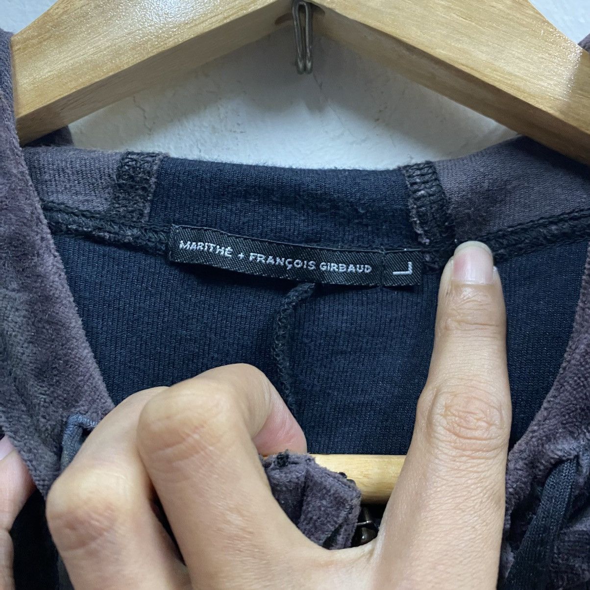 Marithe + Francois Girbaud Marithé + François Girbaud Velour Track Jacket Zipper Hoodie Size US M / EU 48-50 / 2 - 12 Thumbnail