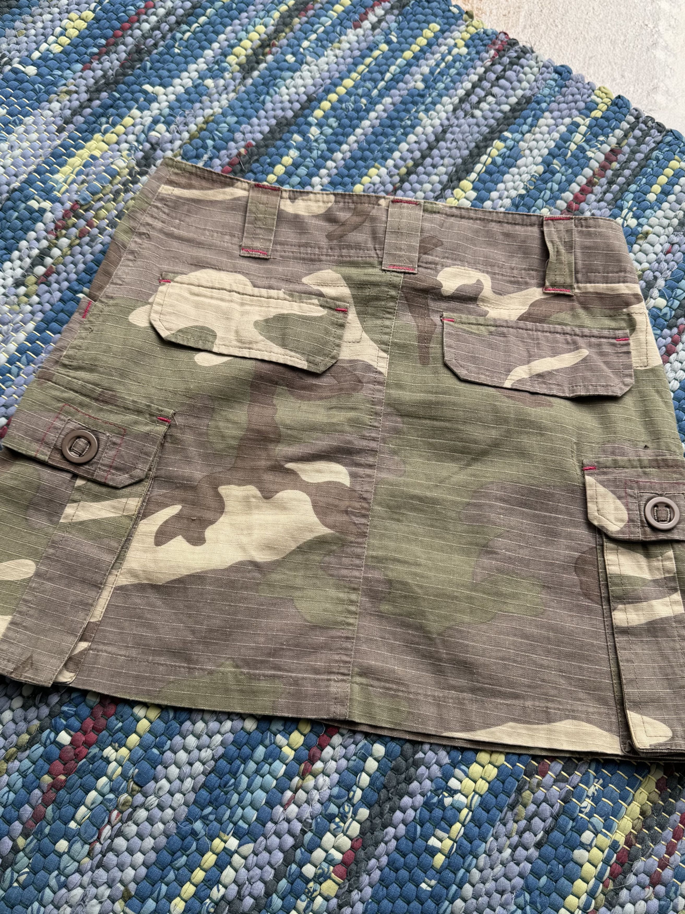 Vintage Vintage Camo Cargo Skirt Military Utility Pocket Camouflage Size 25" / US 0 / IT 36 - 6 Thumbnail