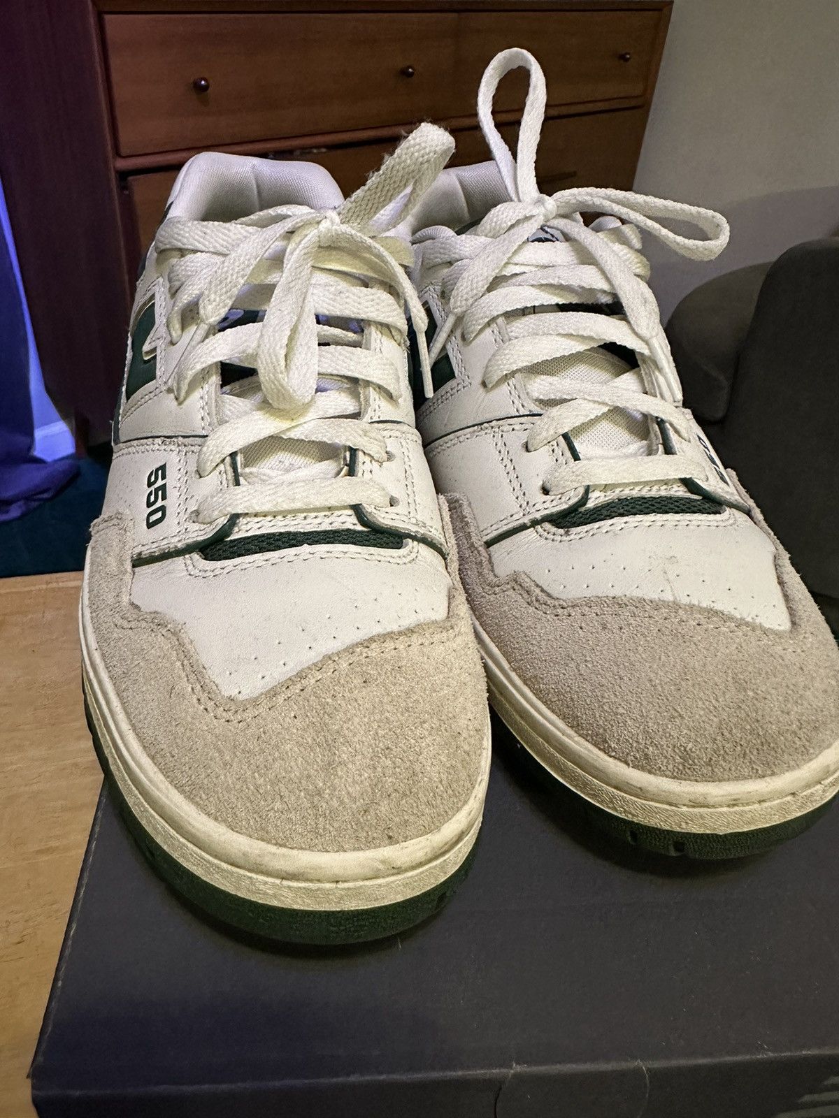 New Balance New Balance 550 White Green Size US 8.5 / EU 41-42 - 3 Thumbnail