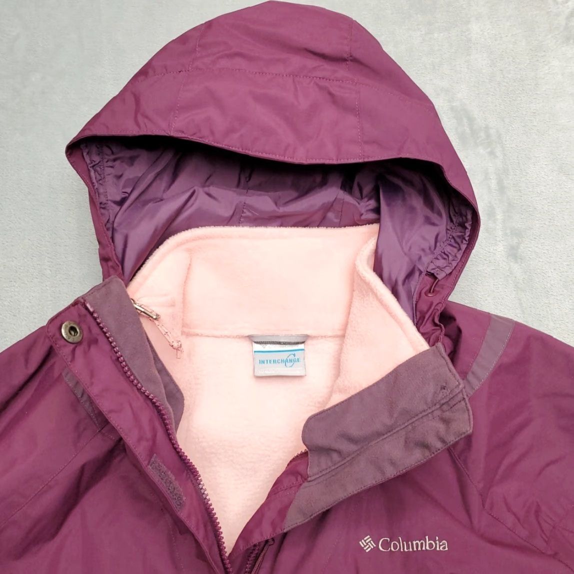 Vintage Columbia Interchange Jacket Womens L Purple Ski Outdoors 3in Fleece Liner System Size M / US 6-8 / IT 42-44 - 4 Thumbnail