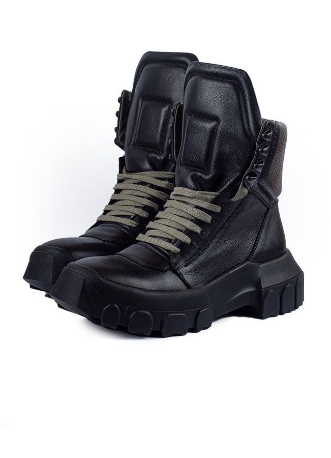 Rick Owens Last Rick Owens Leather Tractor Dunk Boots Size US 7 / IT 37 - 3 Thumbnail