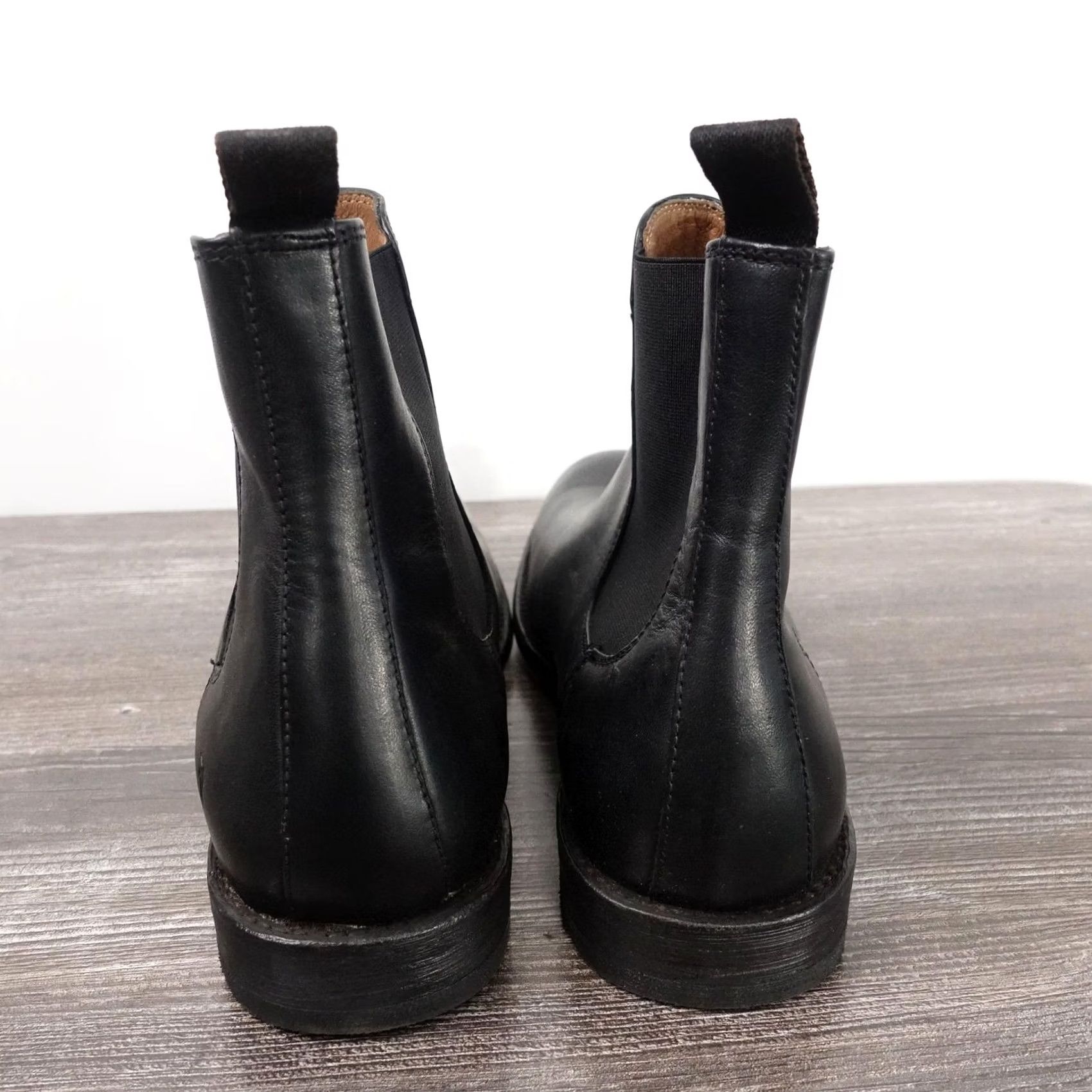 Frye Boots Mens Black Tyler Chelsea Leather Pull On Ankle 