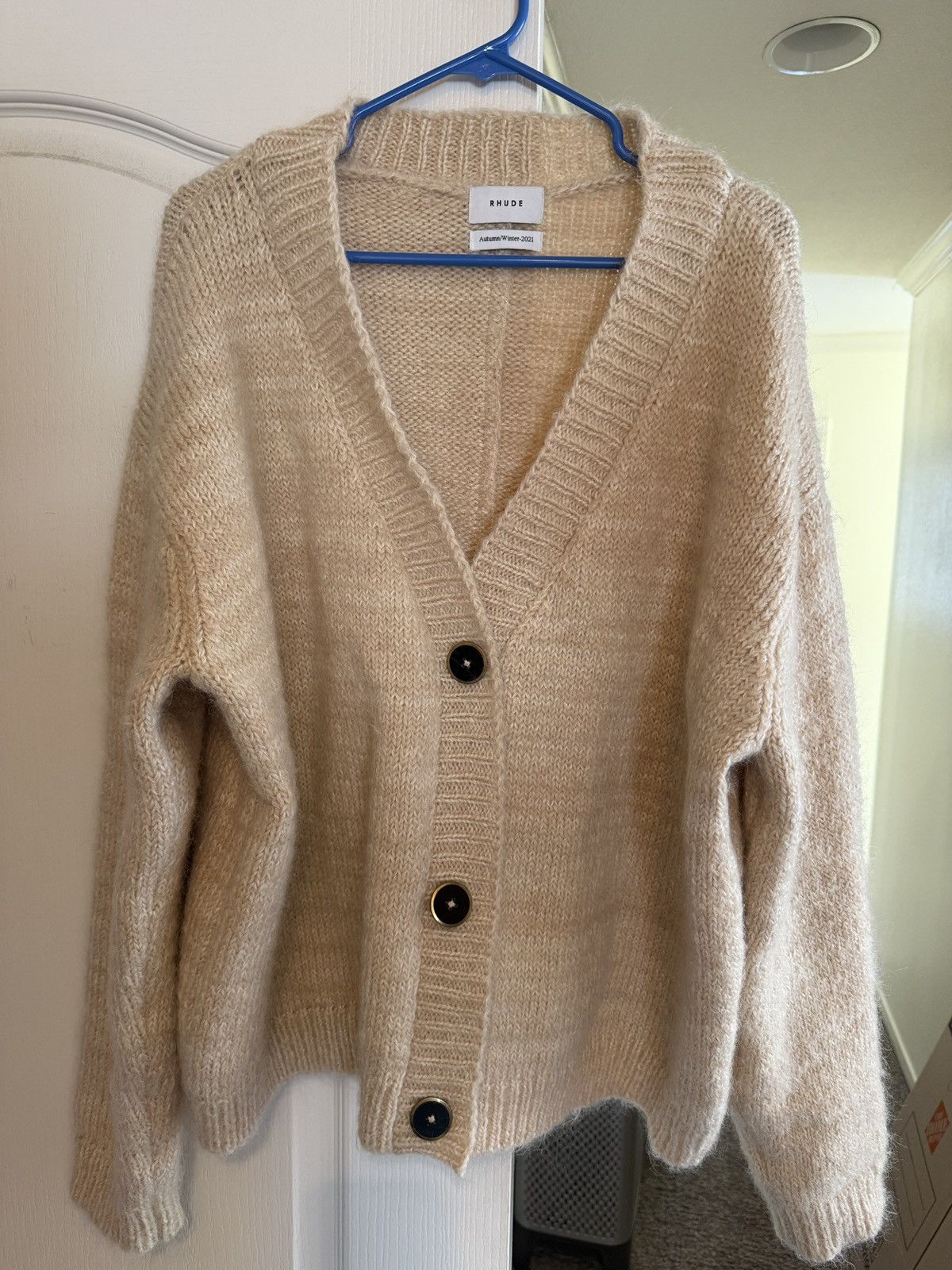 Rhude RHUDE Monte Carlo Cashmere Wool Melange Knit Cardigan Size US L / EU 52-54 / 3 - 2 Thumbnail