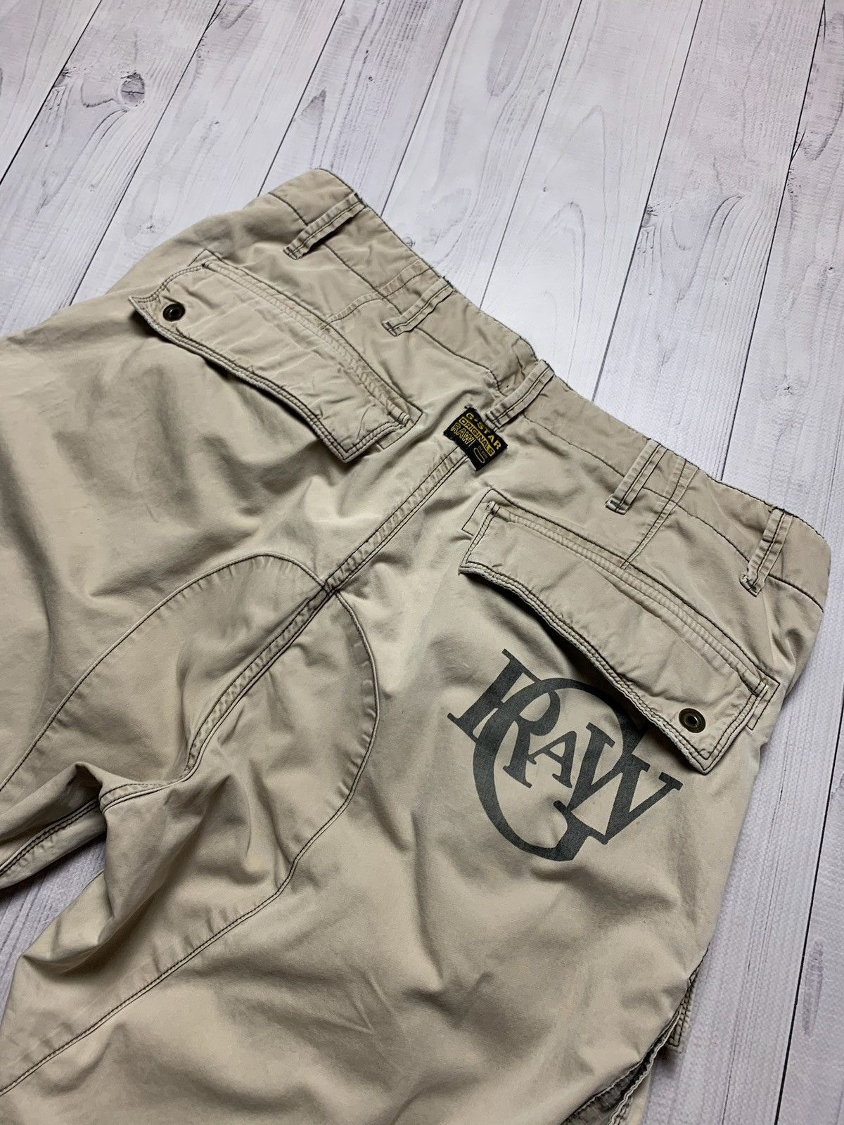 G-Star Vintage G Star Raw cargo pants multi pocket distressed Y2K Size US 33 - 10 Thumbnail