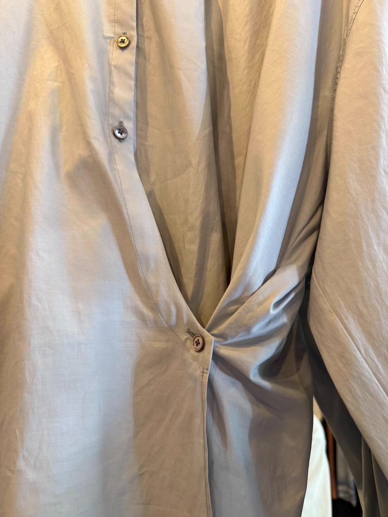 Lemaire LEMAIRE FW25 Straight‑Collar Twisted Shirt.Ｑ25 Size S / US 4 / IT 40 - 3 Thumbnail
