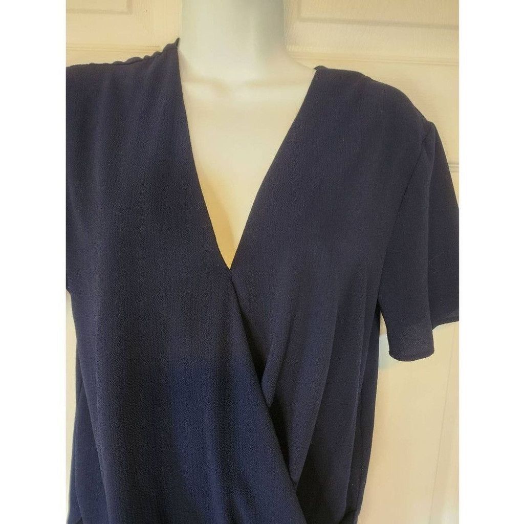 Asos ASOS Navy Blouse Size XS / US 0-2 / IT 36-38 - 2 Thumbnail