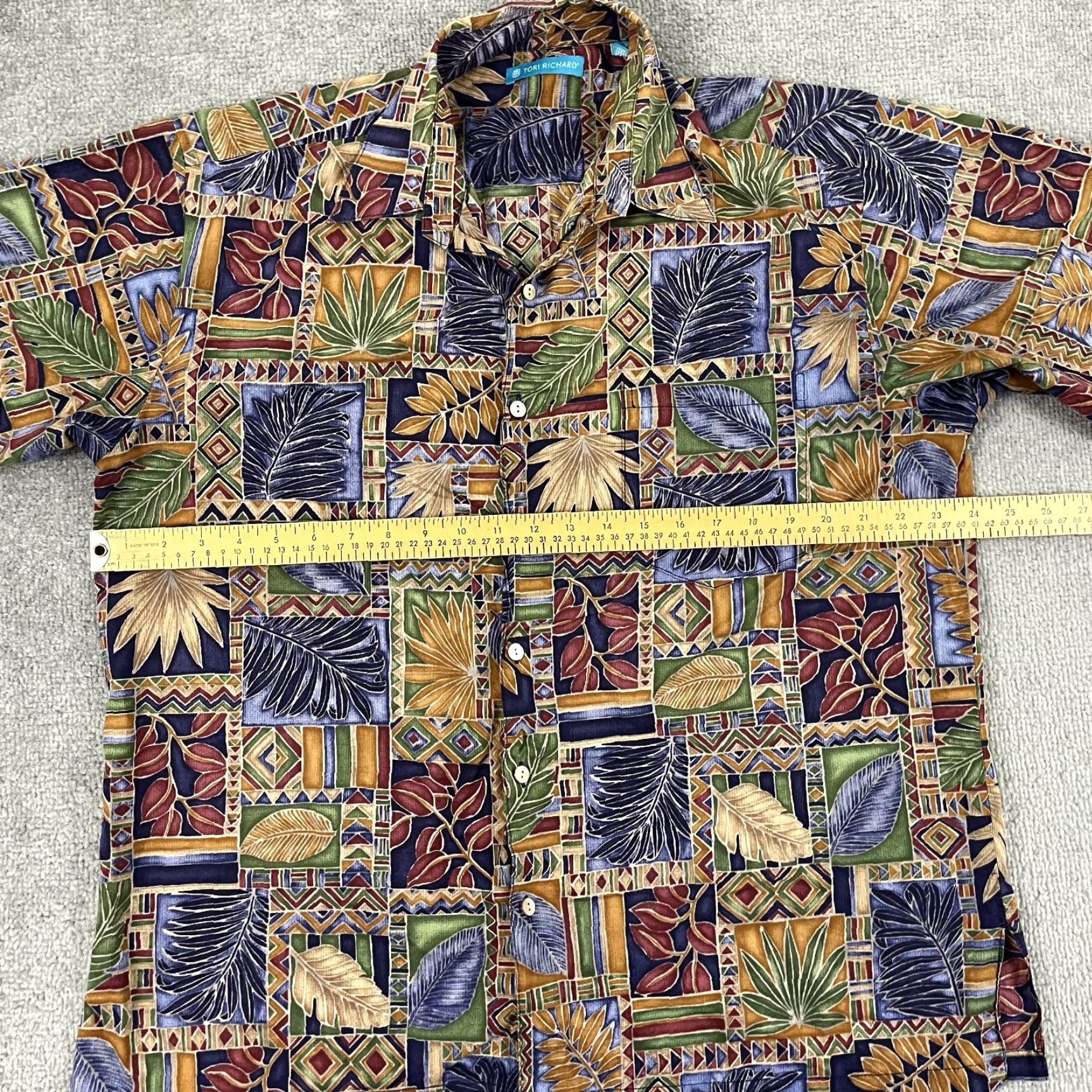 Tori Richard VINTAGE Tori Richard Hawaiian Shirt Men Large Floral Short Sleeve Cotton USA Casual Beach Fashion Size US L / EU 52-54 / 3 - 4 Thumbnail