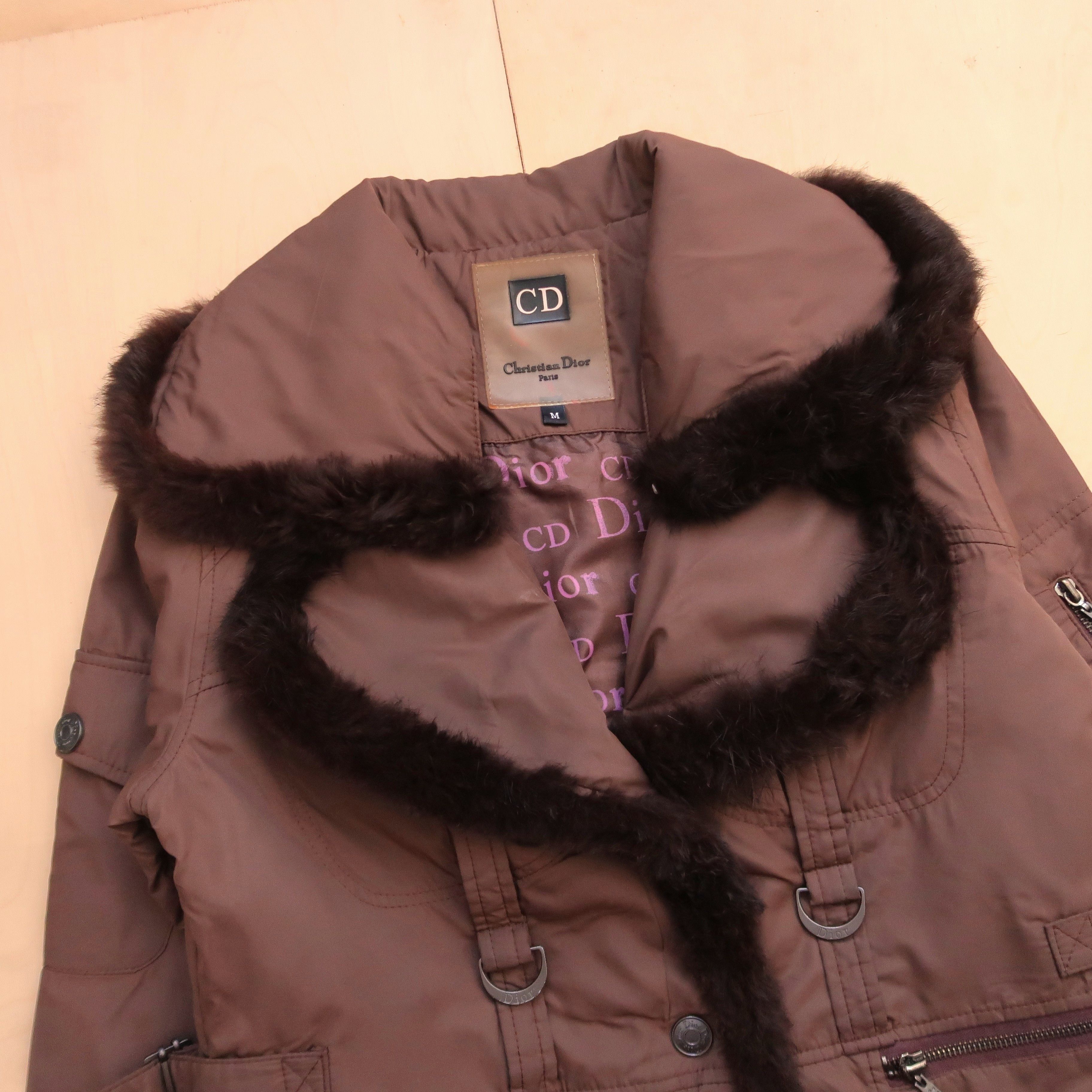 Christian Dior Monsieur Christian Dior Jacquard Oblique Puffer Fur Jacket Size M / US 6-8 / IT 42-44 - 3 Thumbnail