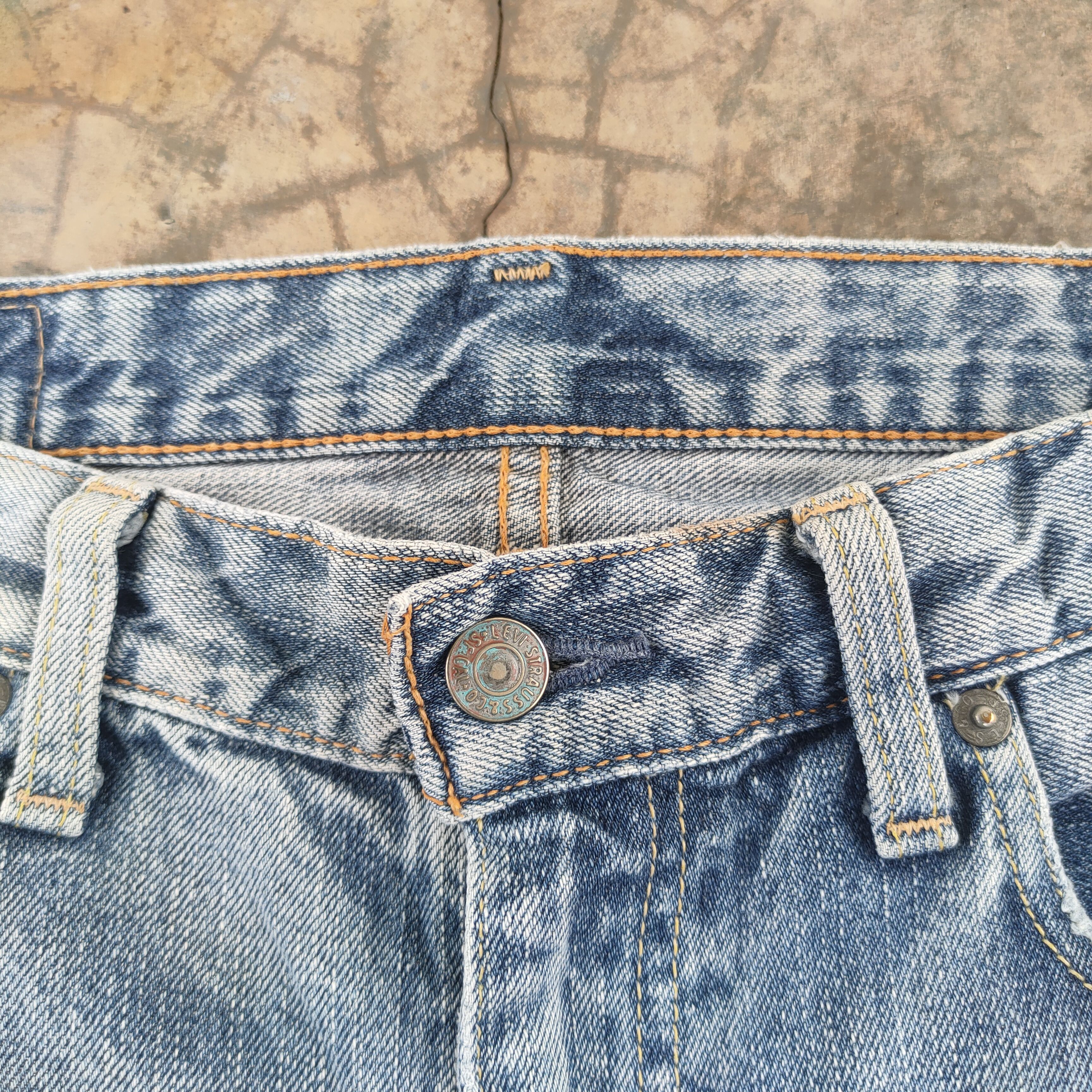 Jean W32×33 VINTAGE LEVI'S 505 FADED WASH DISTRESSED JEANS PANTS Size US 32 / EU 48 - 4 Thumbnail