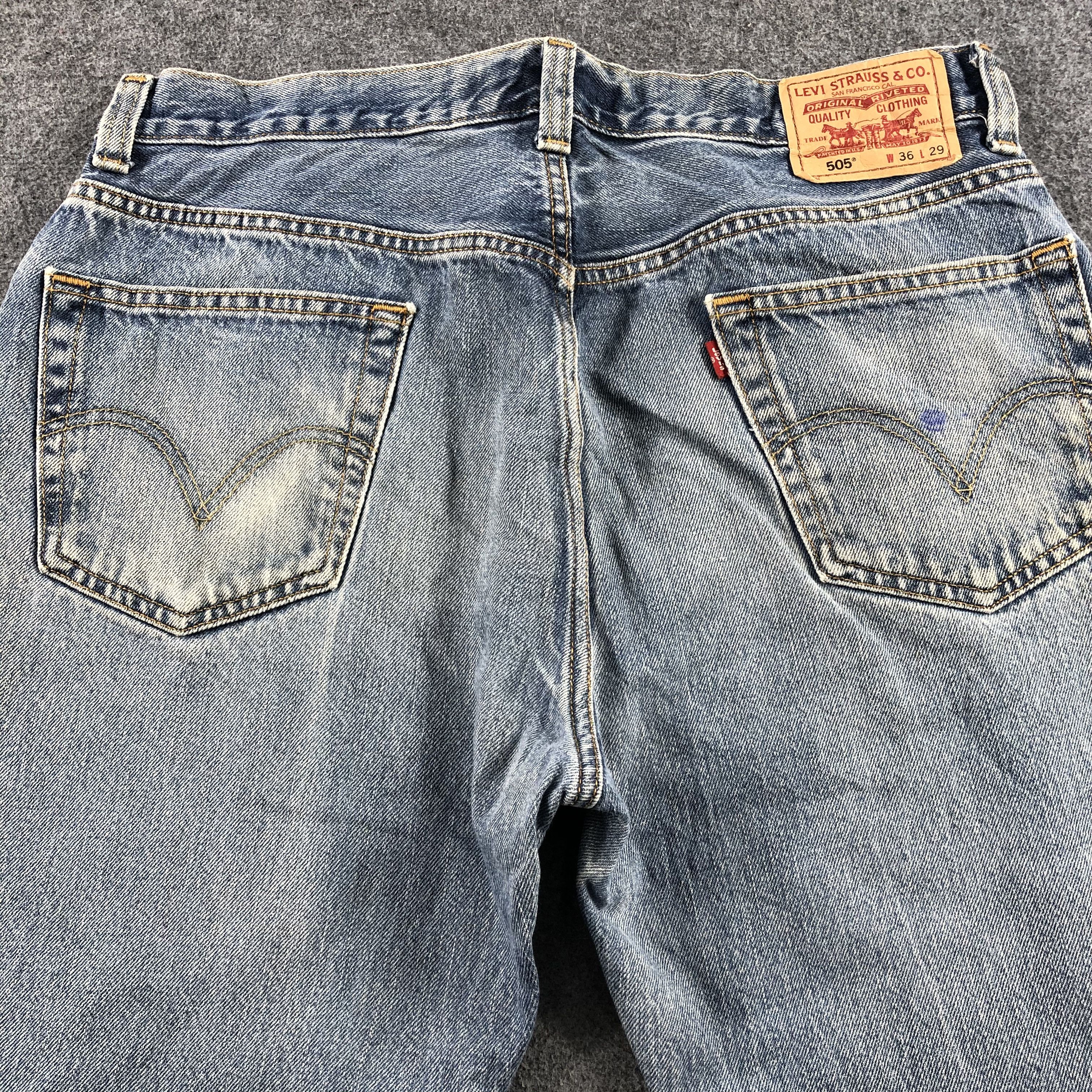 Levi's Vintage Blue Wash Levis 505 Jeans-J2302 Size US 36 / EU 52 - 4 Thumbnail