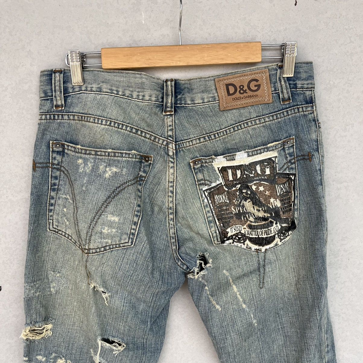 Other vintage DG Blue Jeans Denim Pullover Jumper Size S W17 L29 Size US 26 / EU 42 - 11 Thumbnail