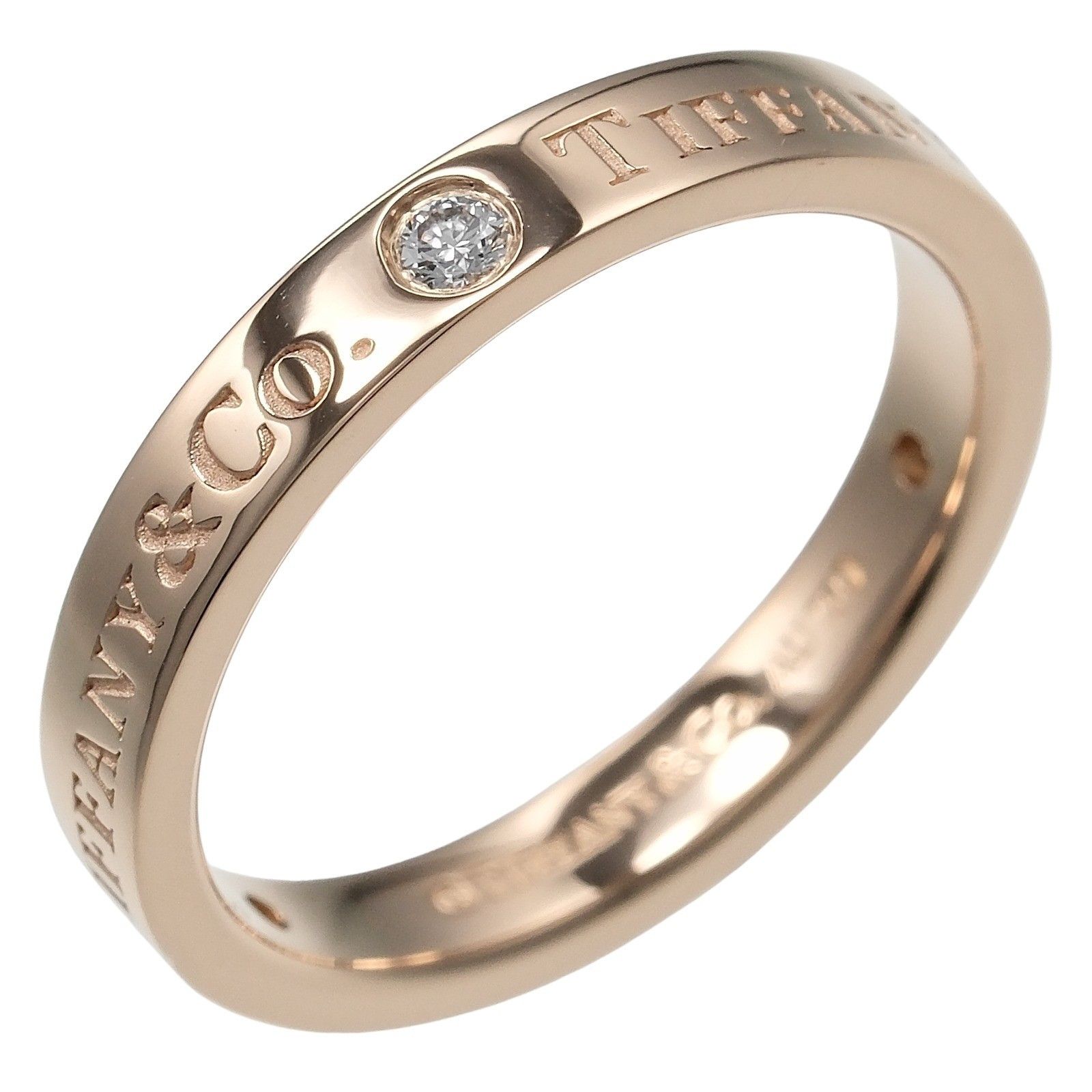 Tiffany & Co. Tiffany & Co. Flat Ring K18 Pink Gold / 3P Diamond Size ONE SIZE - 1 Thumbnail
