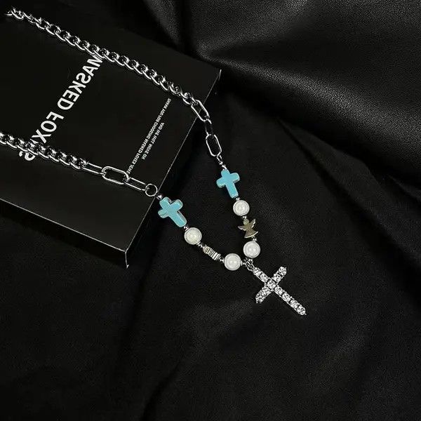 Jewelry Cross Beaded Necklace Size ONE SIZE - 6 Thumbnail