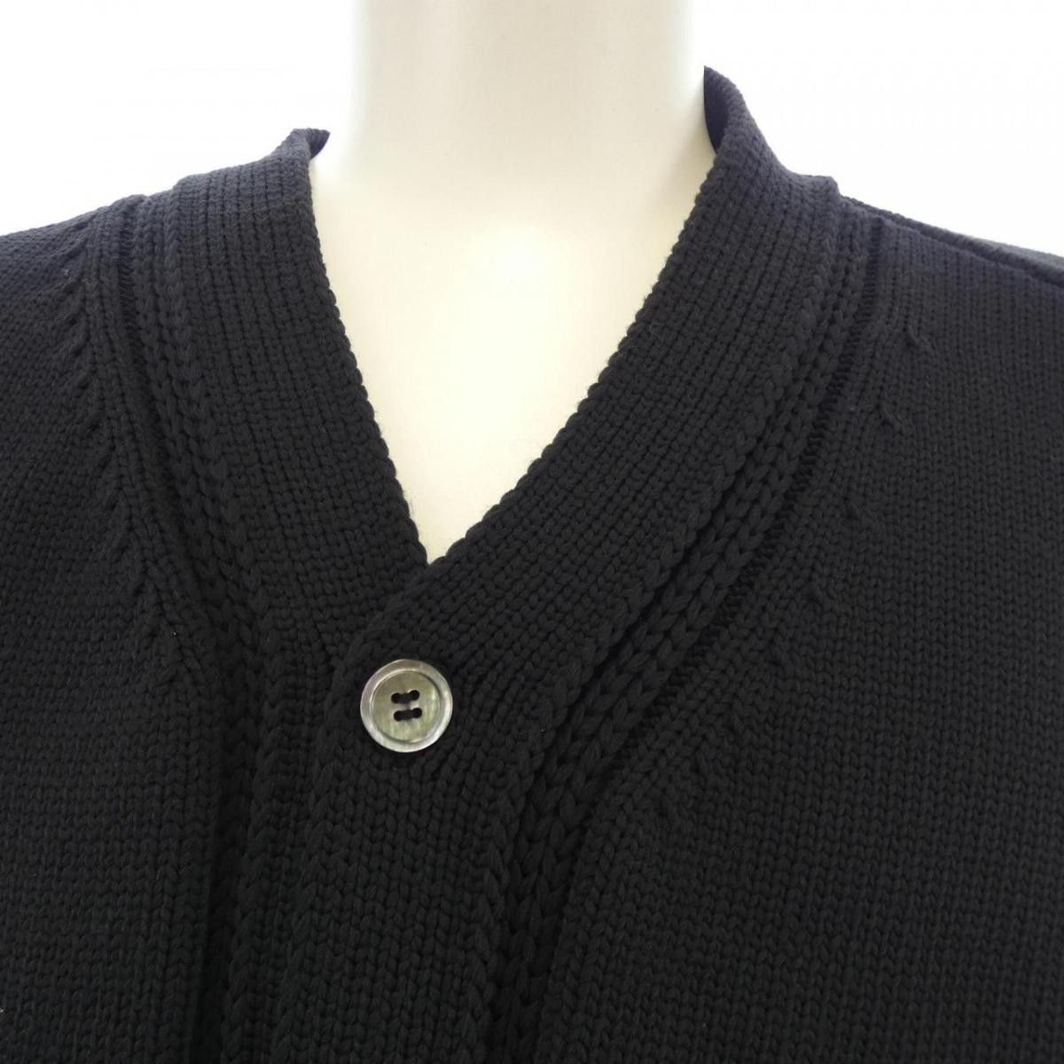 Comme des Garcons Homme Plus Vest Polyester V-neck Plain Button Up Black Size US S / EU 44-46 / 1 - 4 Thumbnail