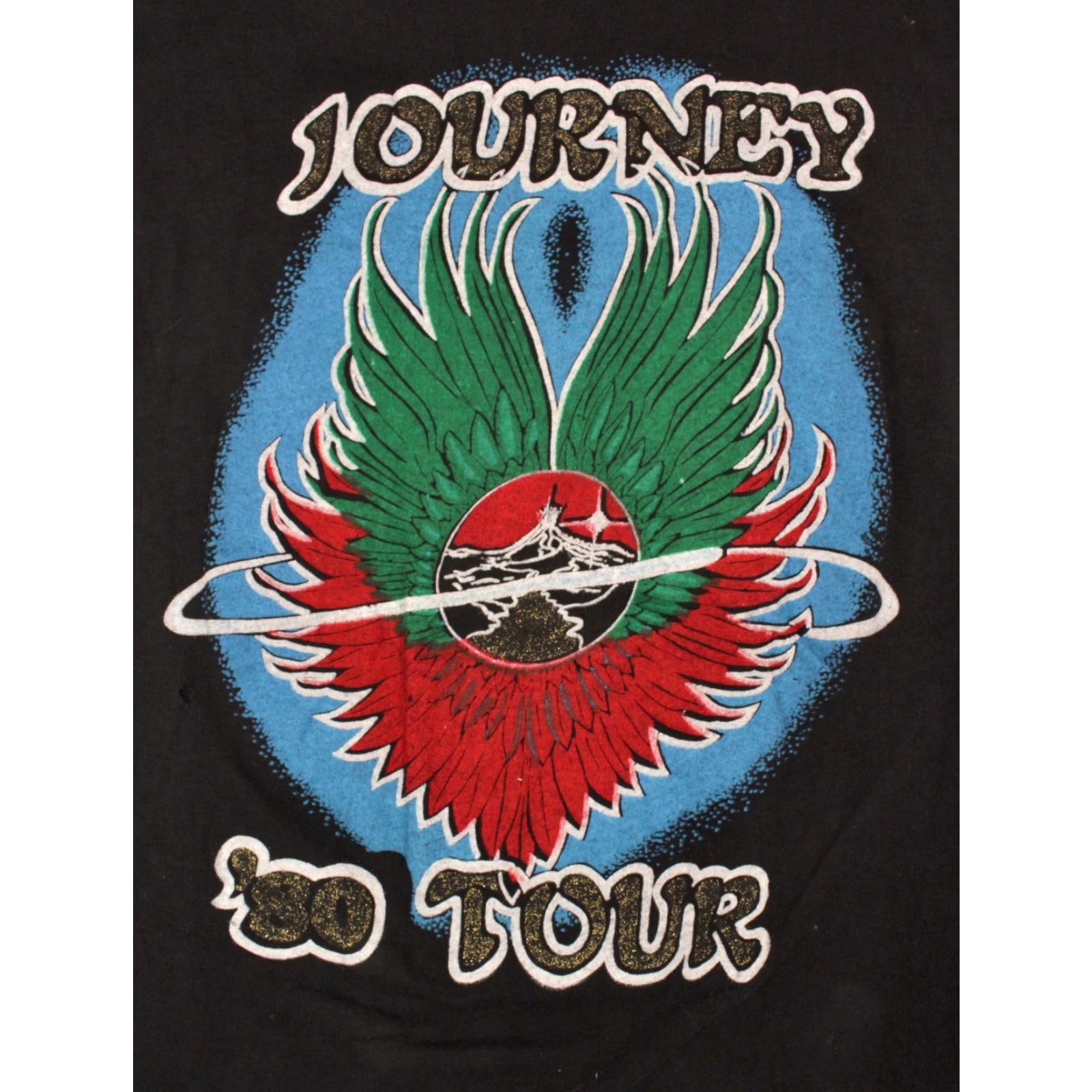 Vintage VINTAGE Men’s VTG 1980 Journey Band TShirt Departure Tour Sz M 1980s Band 80s Black Cotton Graphic Tee Mens Size US M / EU 48-50 / 2 - 4 Thumbnail