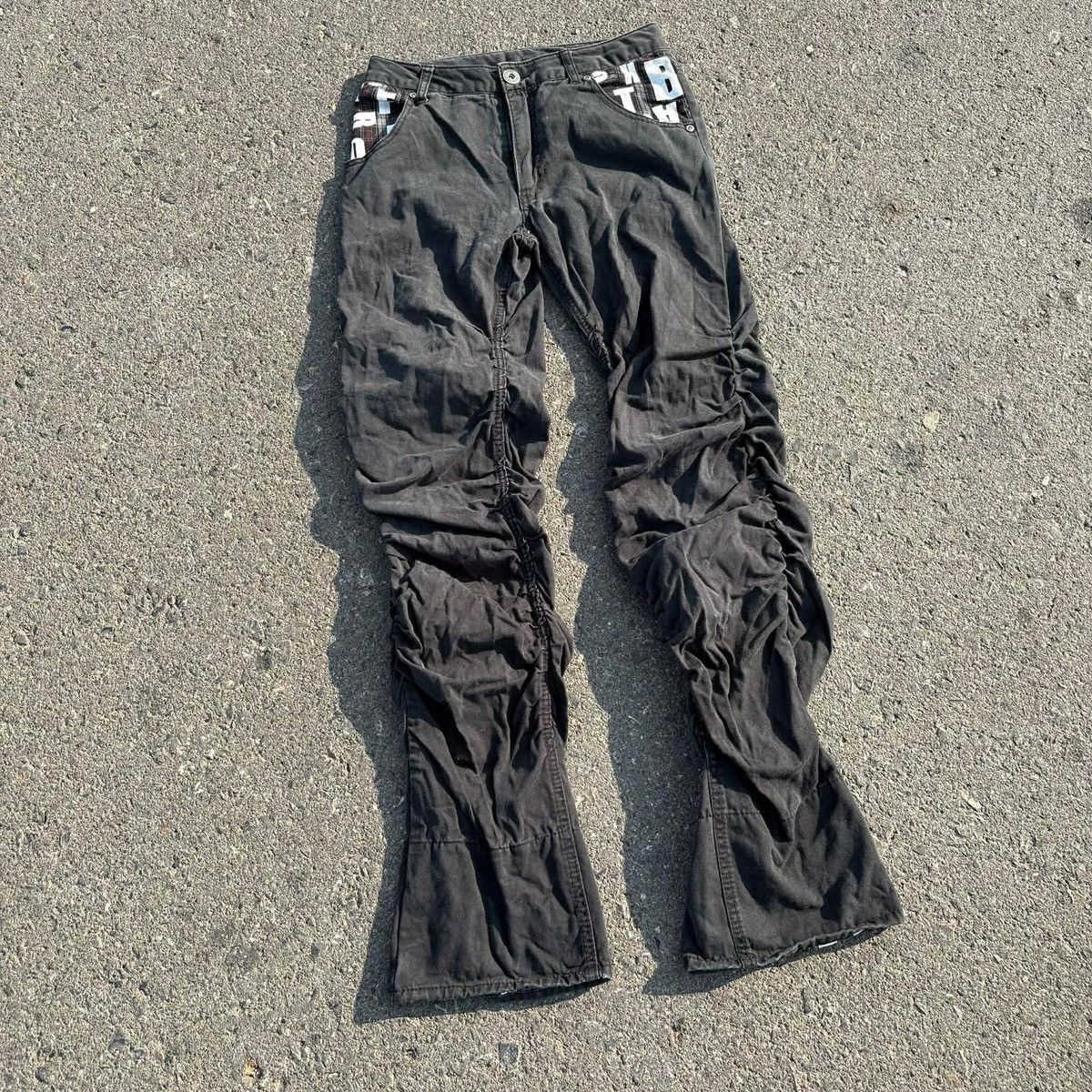 Japanese Brand Japanese Archive Corduroy Ruched Flared Pants Size US 28 / EU 44 - 11 Thumbnail