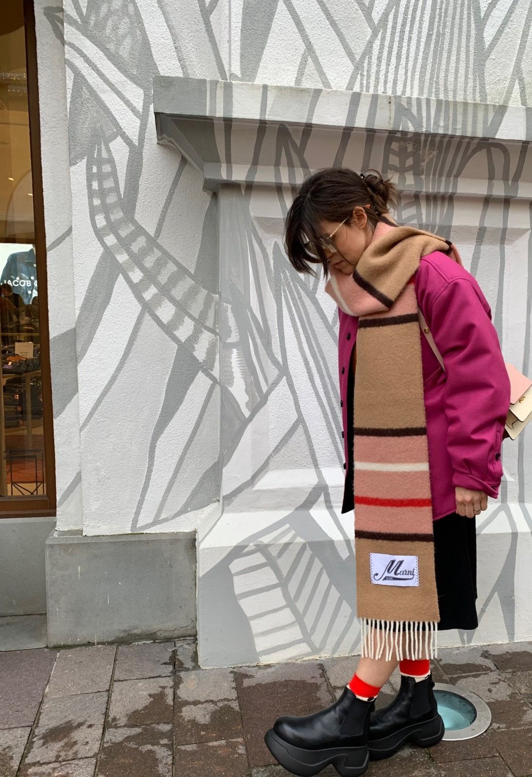 Marni o1f1d3z0725 Size: OS / Striped Scarf in Multicolor Size ONE SIZE - 3 Thumbnail