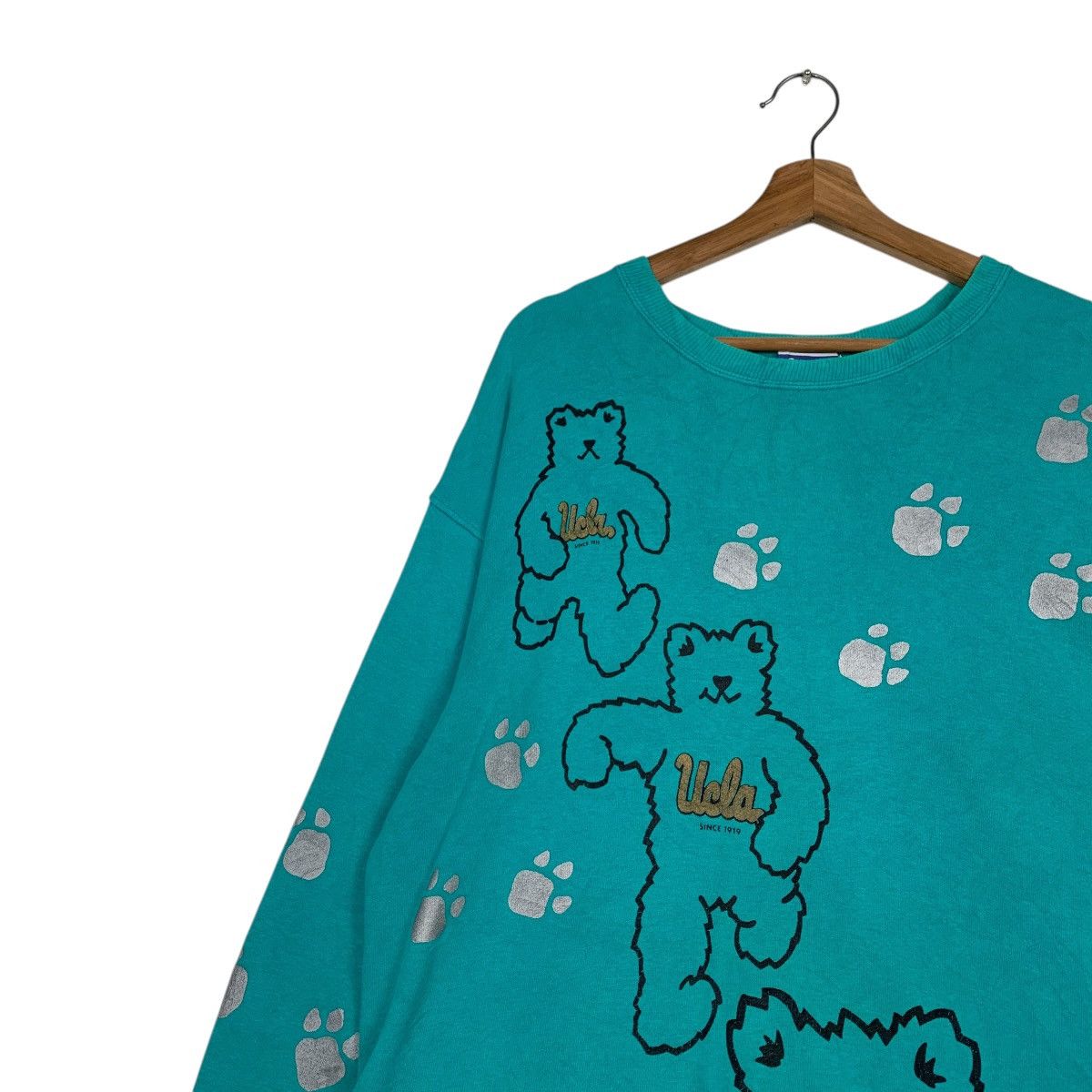 Vintage UCLA Running Bear Graphic Pullover Crewneck Sweater 2243-C99 Size XL / US 12-14 / IT 48-50 - 6 Thumbnail