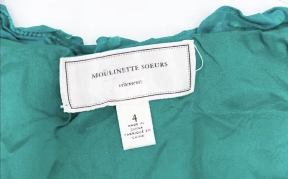 Anthropologie Anthropologie Moulinette Soeurs Silk Teal Dress . Size 4. Size S / US 4 / IT 40 - 11 Thumbnail