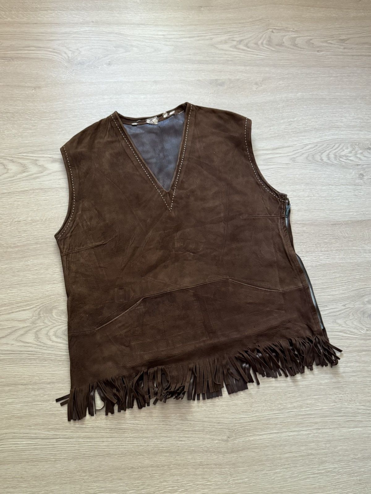 Cowboy Equipment Vintage 40’s WWII Genuine Leather Cowboy Western Vest Size US M / EU 48-50 / 2 - 1 Thumbnail