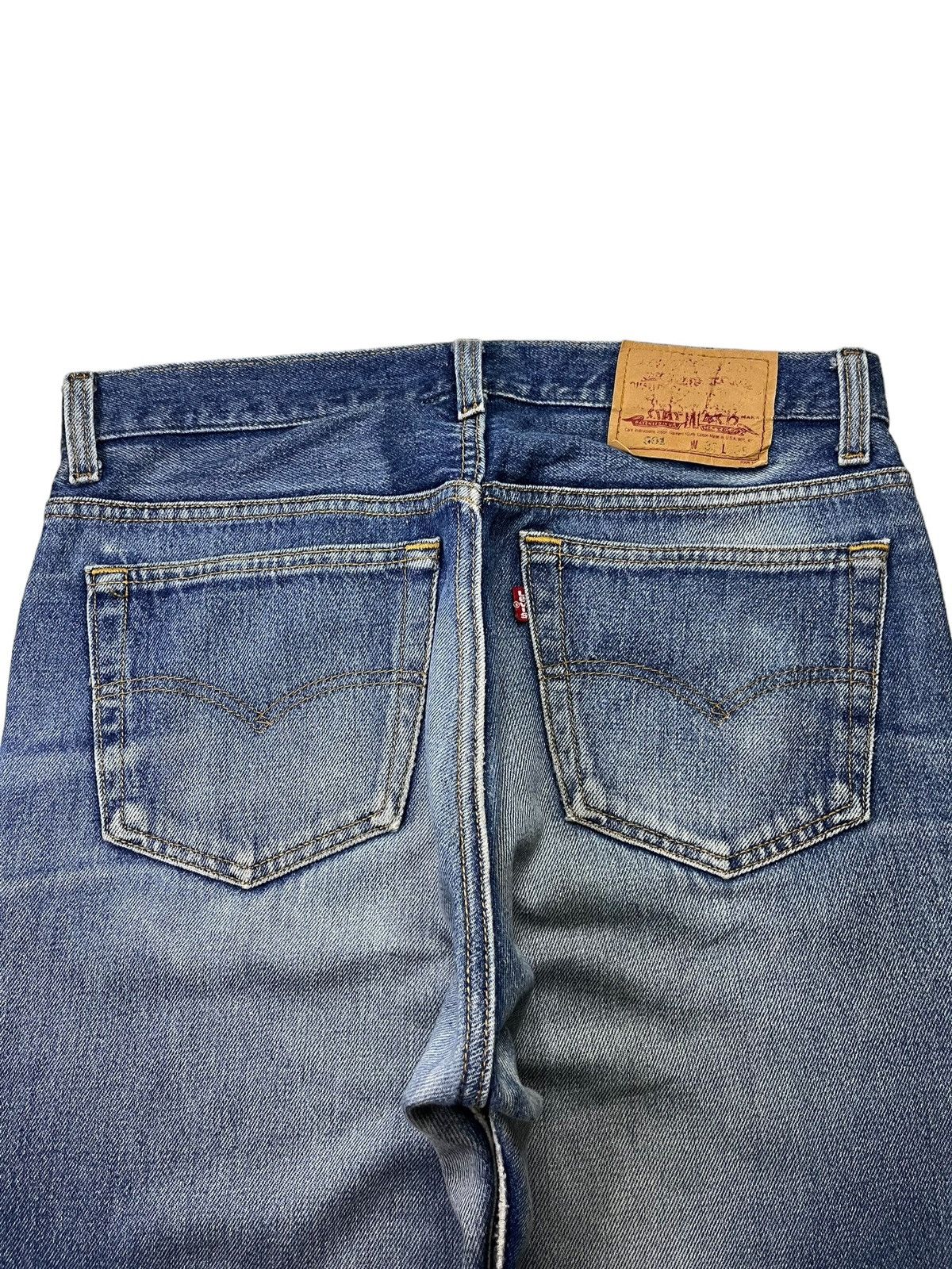 Levi's × Levi's Vintage Clothing Vintage 80s Levis 501 Blue Wash Distress Ripped Loose Jeans Size US 31 - 8 Thumbnail