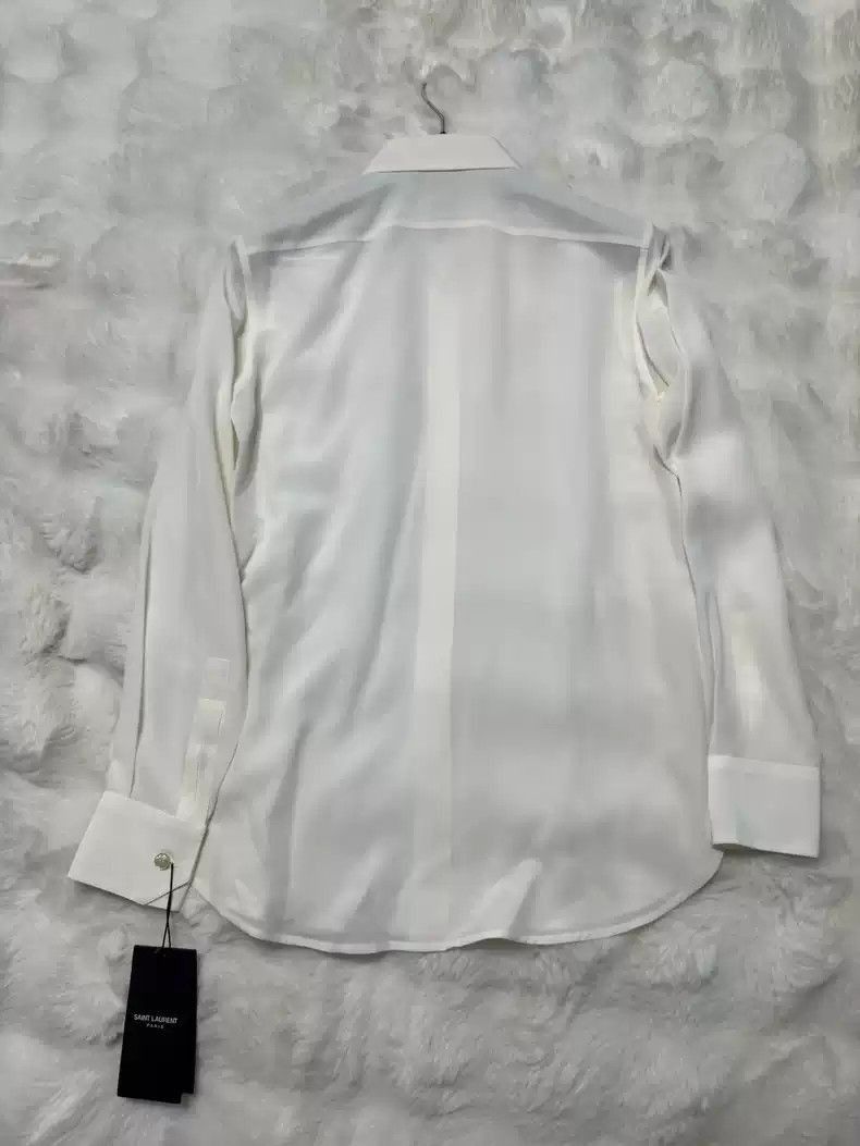 Saint Laurent Paris Saint Laurent Paris saint laurent Xiu style silk shirt-250 Size XS / US 0-2 / IT 36-38 - 6 Thumbnail