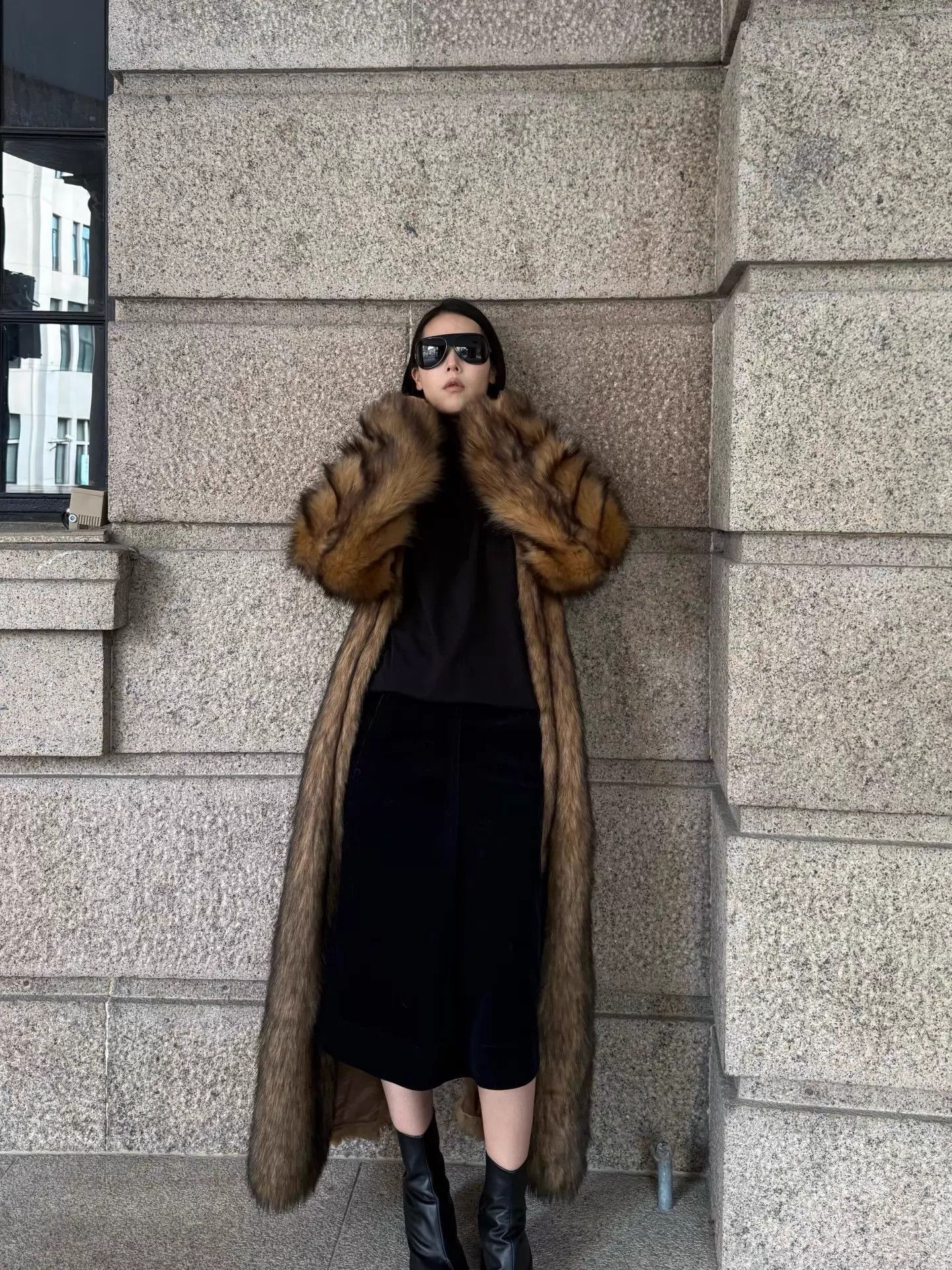 Other hed mayner eco fur long coat XS back slit like new Size XS / US 0-2 / IT 36-38 - 4 Thumbnail