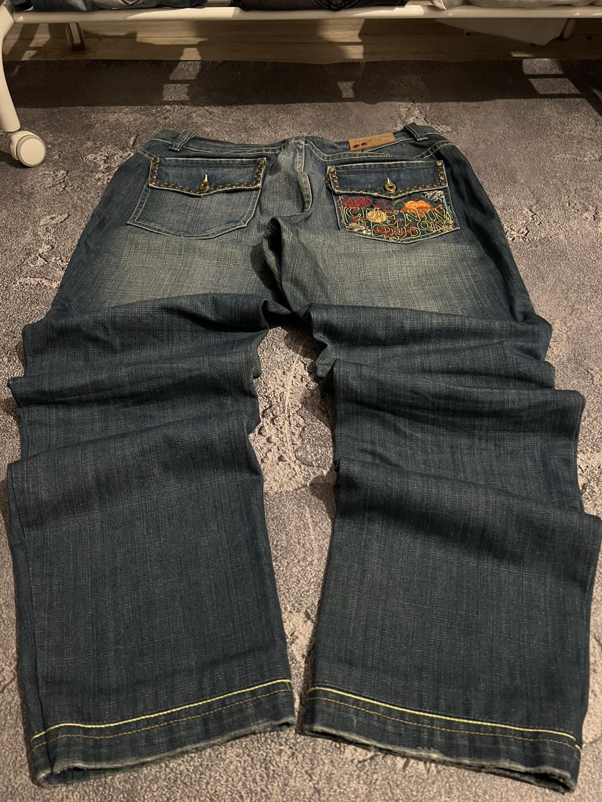 Vintage Vintage Embroidered Jeans Faded / Underground Slim Fit Swag Size US 35 - 1 Thumbnail
