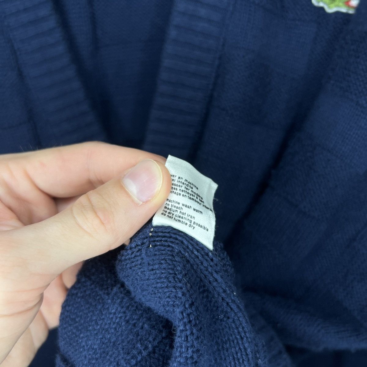 Lacoste × Vintage Lacoste Vintage 90s Navy Cardigan Sweater Streetwear Casual Size US L / EU 52-54 / 3 - 7 Thumbnail