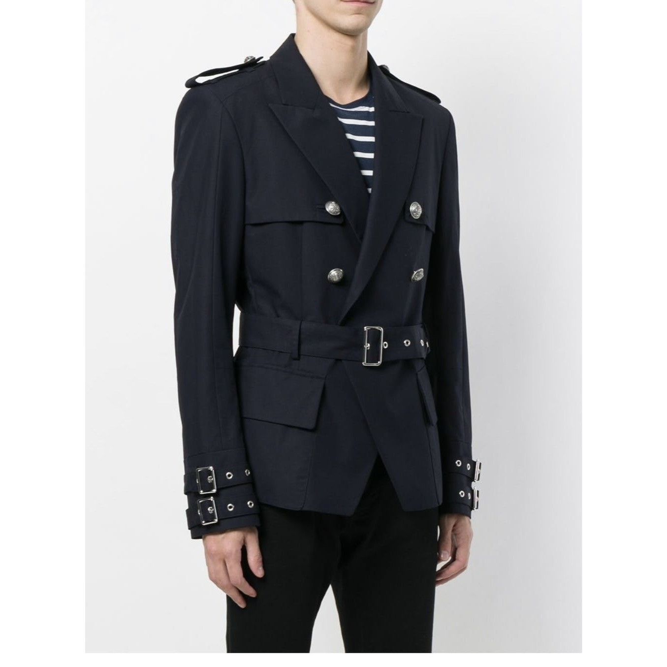 Balmain Balmain Double-Breasted Military Blazer Size 48R - 9 Thumbnail