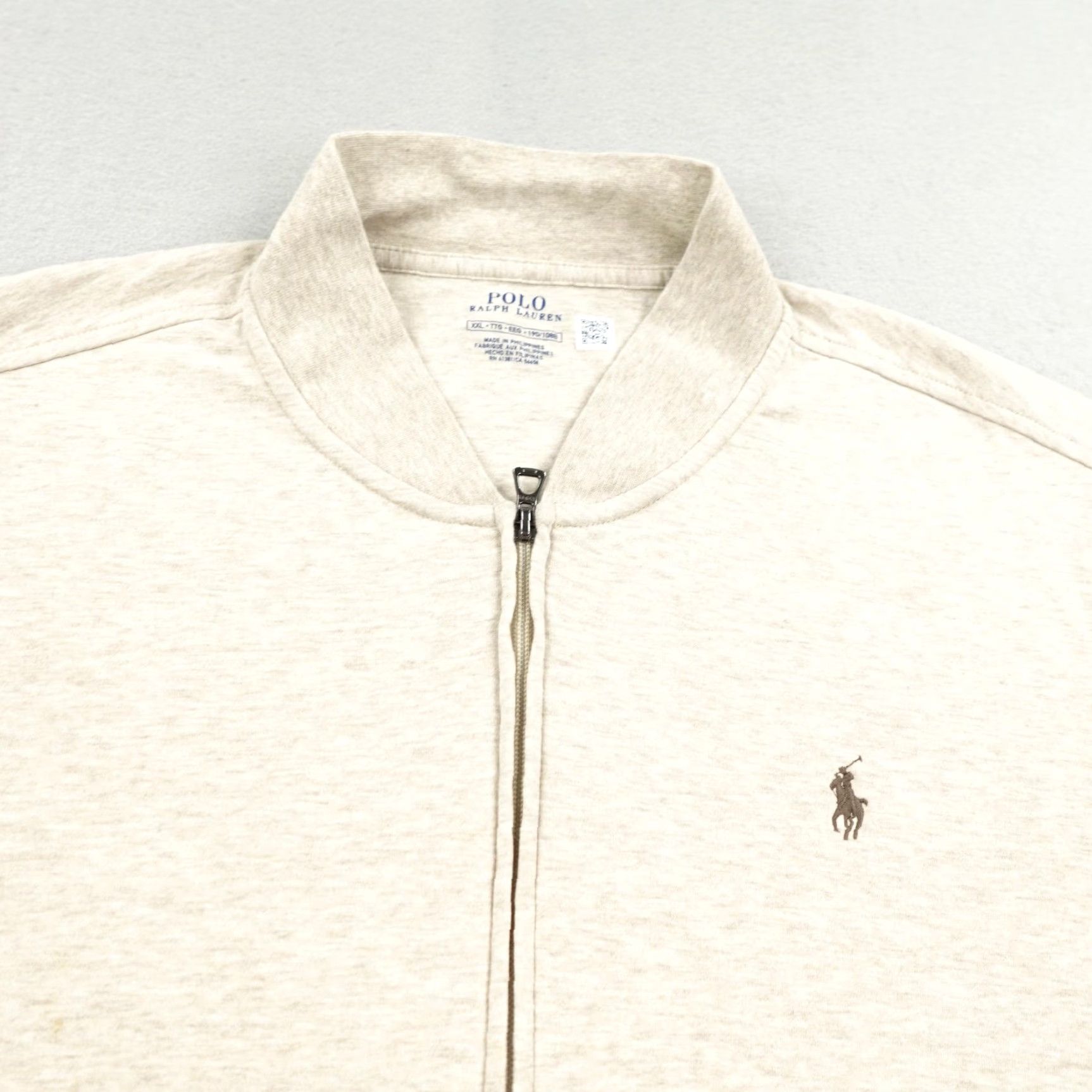 Polo Ralph Lauren Polo Ralph Lauren VINTAGE Bomber Jacket Mens 2XL Beige Full Zip Outdoor Sweatshirt Coat Size US XXL / EU 58 / 5 - 2 Thumbnail