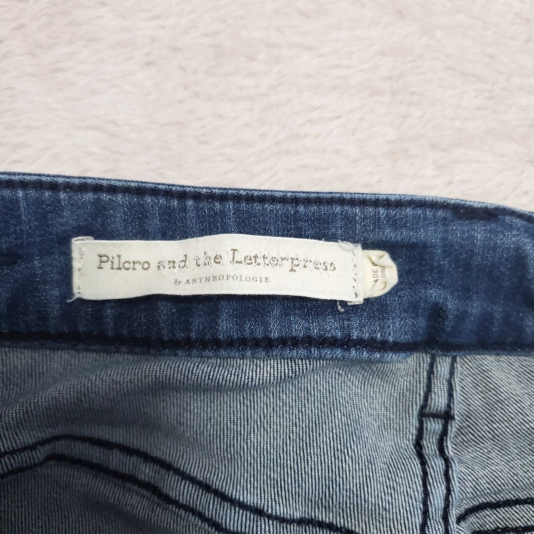 Vintage Pilcro and the Letterpress Jeans Women 25 Blue High Rise Denim Legging Stretch Skinny Slim 5-Pocket Size 42" / US 20 - 4 Thumbnail