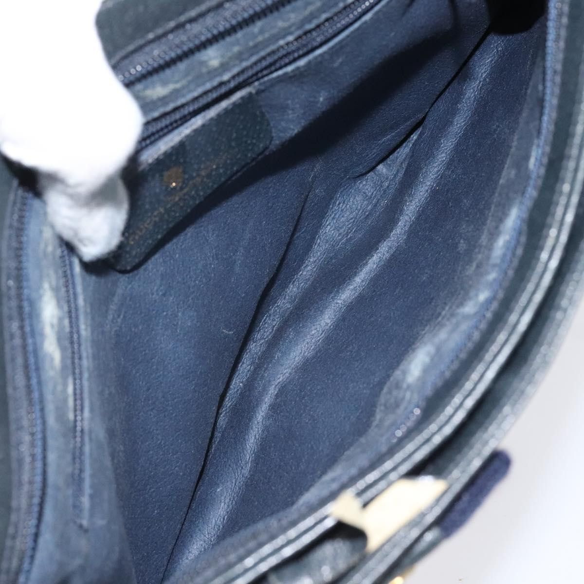 Gucci GUCCI GG Supreme Sherry Line Shoulder Bag Pvc Navy Gold 96 Size ONE SIZE - 17 Thumbnail
