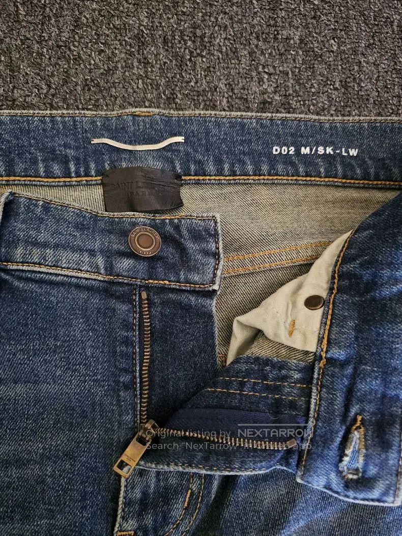 Saint Laurent Paris Saint Laurent D02 Distressed Denim Jeans. Size US 31 - 3 Thumbnail