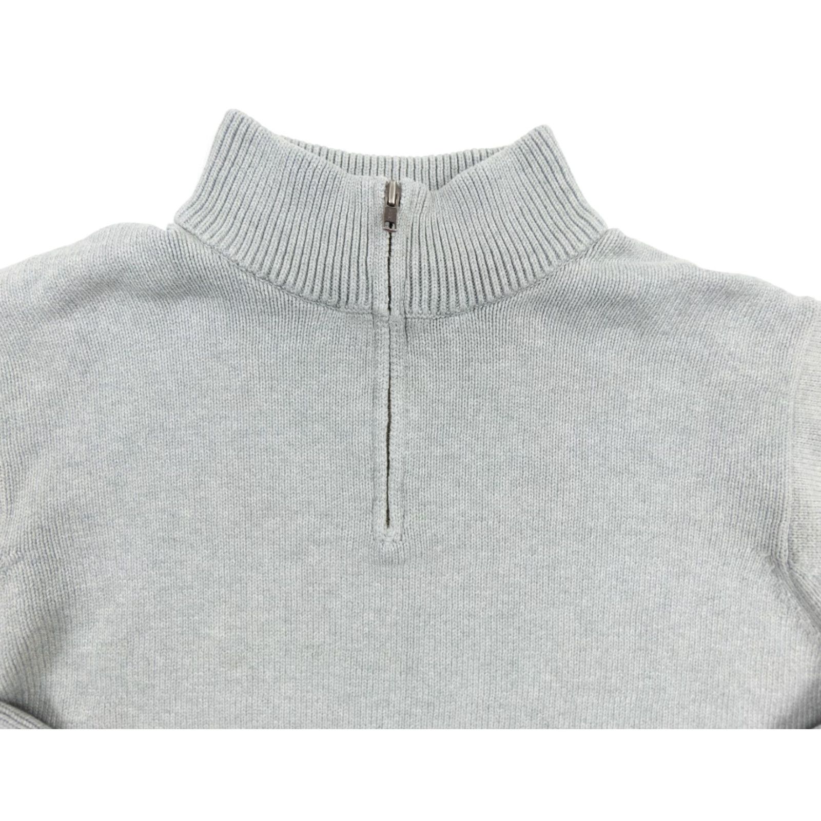 Vintage LL Bean Men’s 1/4 Zip Pullover Sweater Knit Cotton Gray Large Regular Mock Neck Knitwear, Outdoor Style, Adult Mens M- L Size US L / EU 52-54 / 3 - 2 Thumbnail