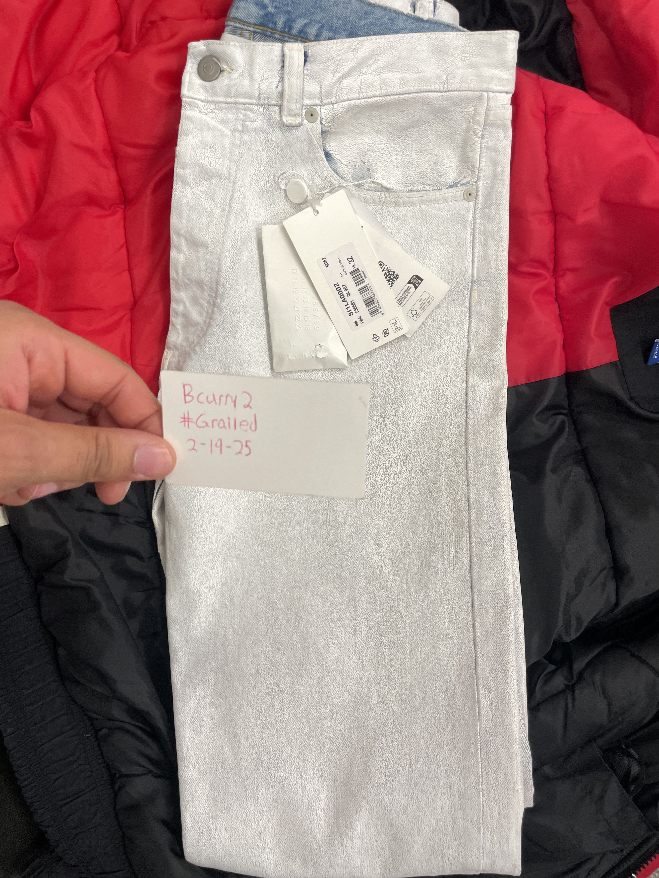 Maison Margiela Maison Margiela Bianchetto Hand Painted Denim Retail: $1090 Size US 32 / EU 48 - 2 Thumbnail
