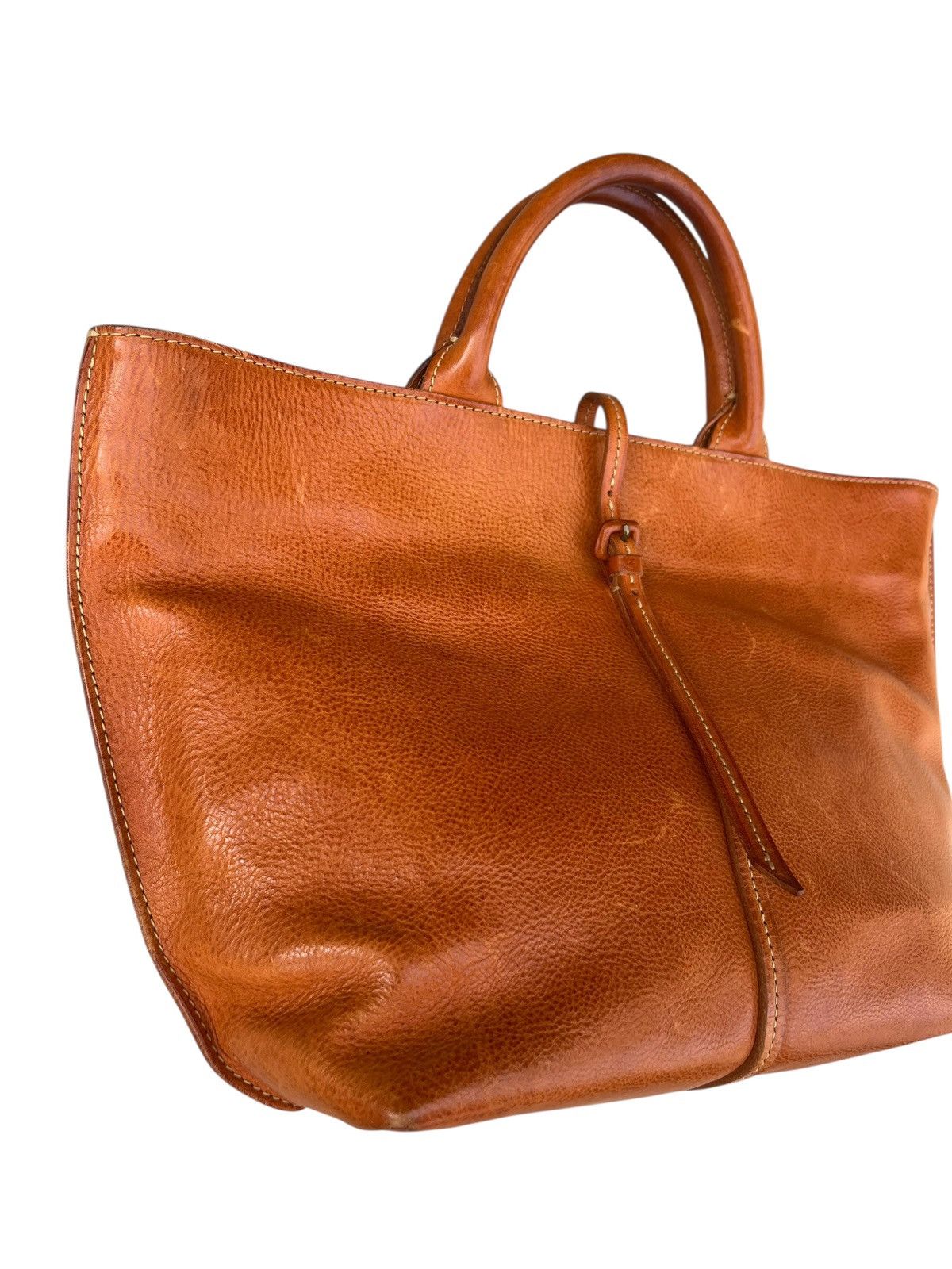 Leather Genten Japan Patina Leather Tote Bag Size ONE SIZE - 8 Thumbnail