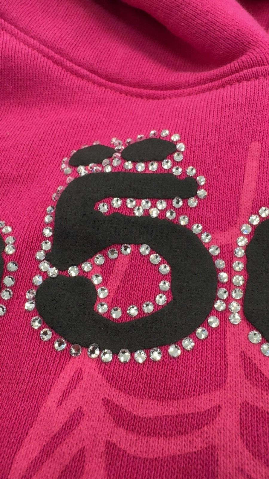 Sp5der Pink and black Sp5der rhinestone hoodie Size US L / EU 52-54 / 3 - 3 Thumbnail