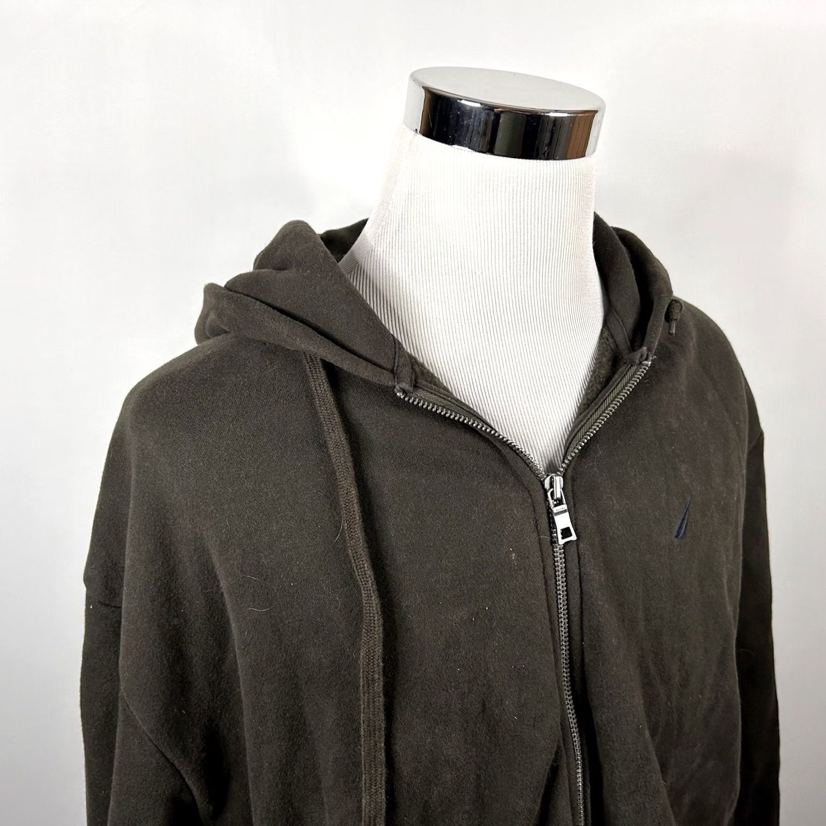 Nautica Nautica 2XL Hooded Sweat Jacket Full Zip Brown Cotton Blend Hoodie Men Regular Size Type: 2XL? Size US XXL / EU 58 / 5 - 2 Thumbnail