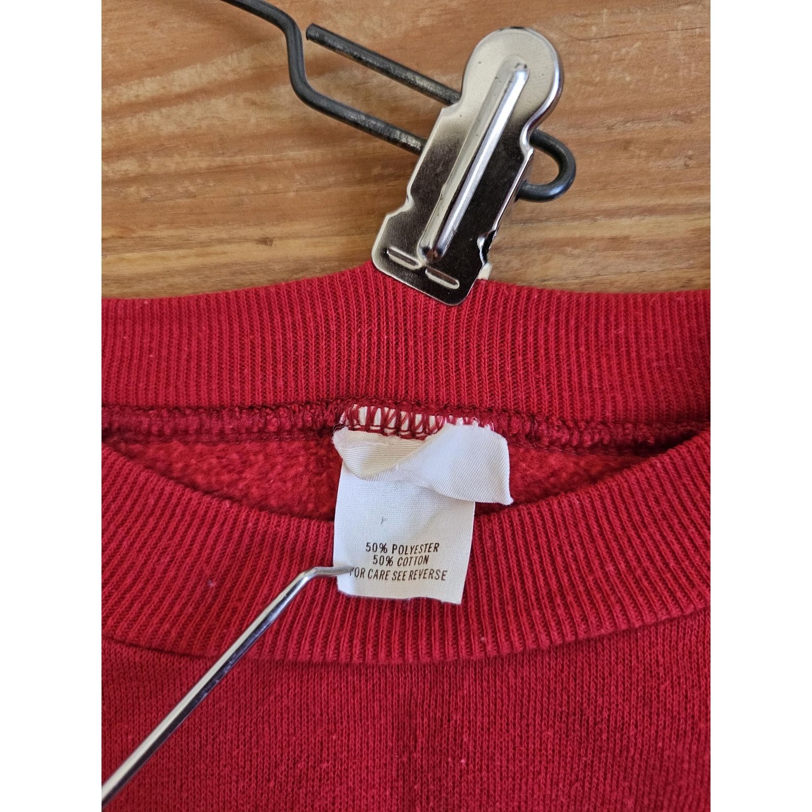 Other University of Nebraska Red Argyle Sweatshirt Womens M 1990s Size M / US 6-8 / IT 42-44 - 4 Thumbnail