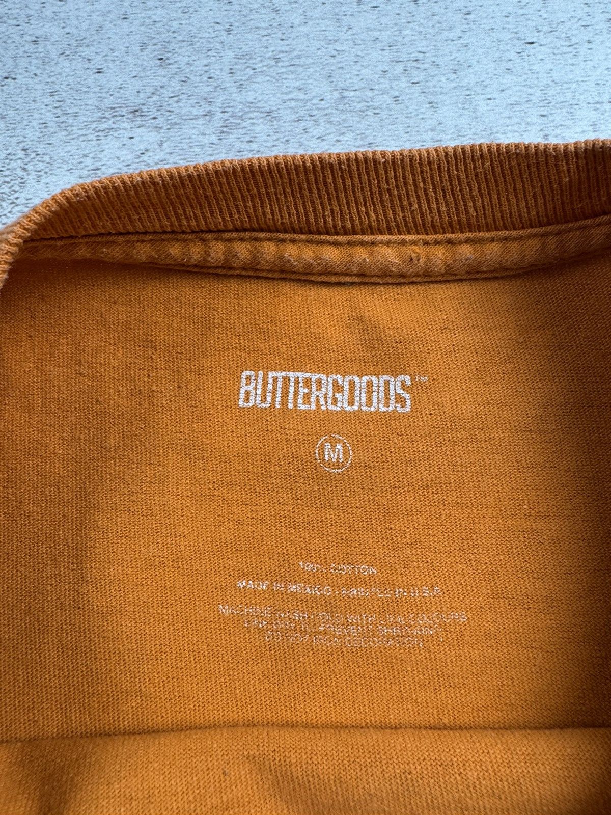 Butter Goods Butter Goods Surf Skate Rap USA Flag Hip Hop Rap Orange Skull Y2K T Shirt Tee Size US M / EU 48-50 / 2 - 8 Thumbnail