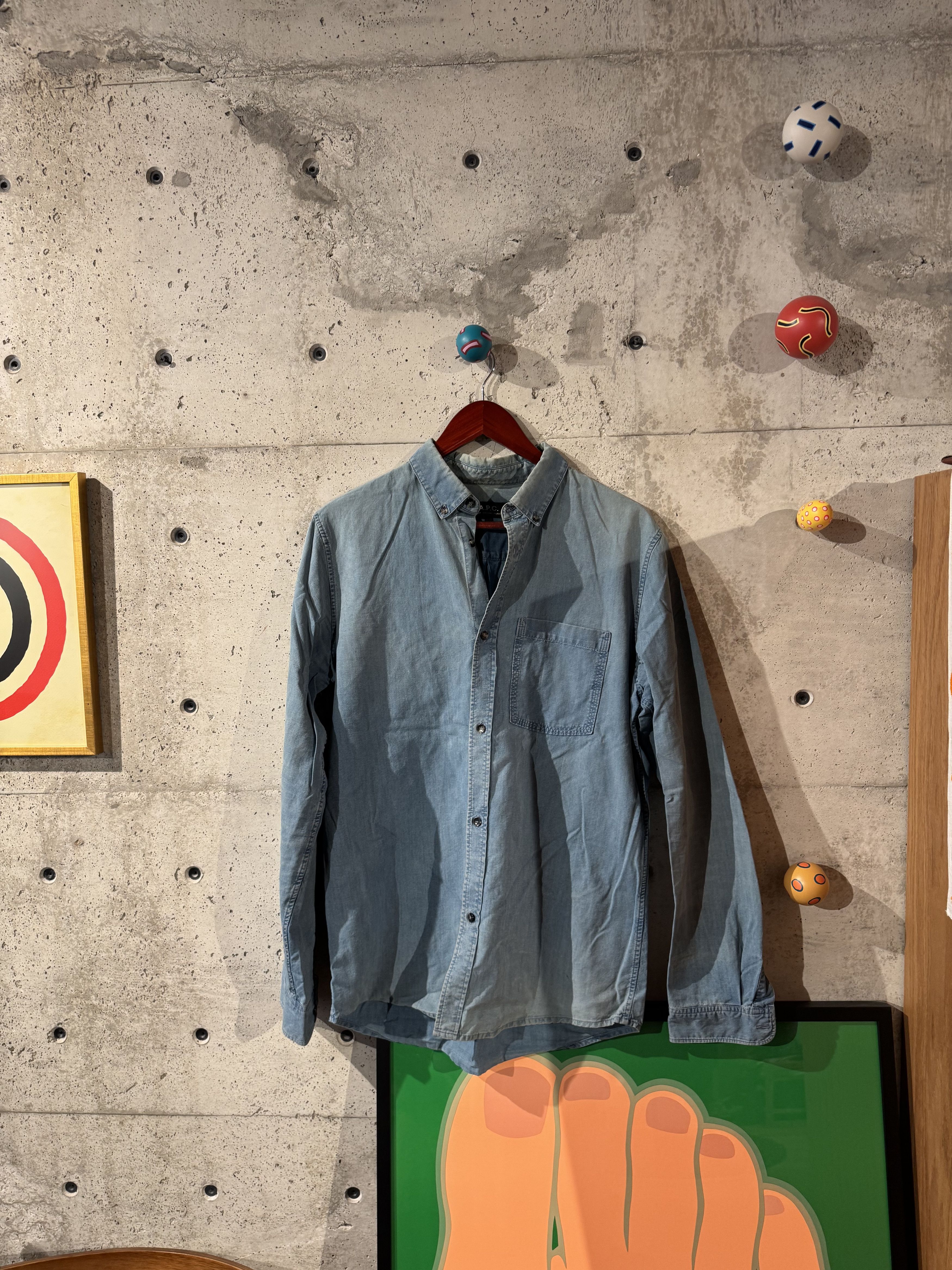A.P.C. Denim Shirt Size US M / EU 48-50 / 2 - 1 Thumbnail