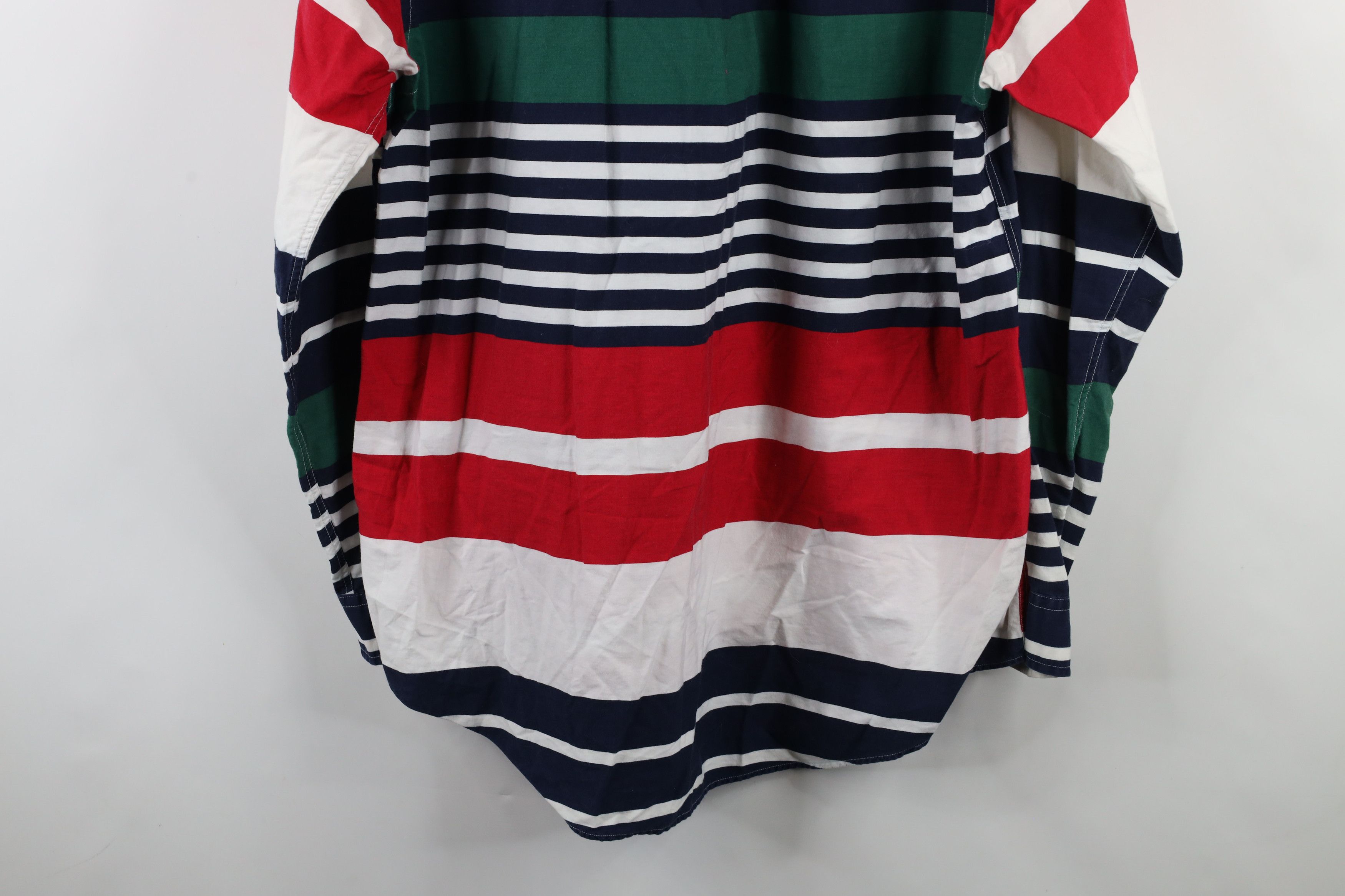 Nautica × Vintage Vintage 90s Nautica Block Collared Button Down Shirt Cotton Size US XL / EU 56 / 4 - 14 Thumbnail