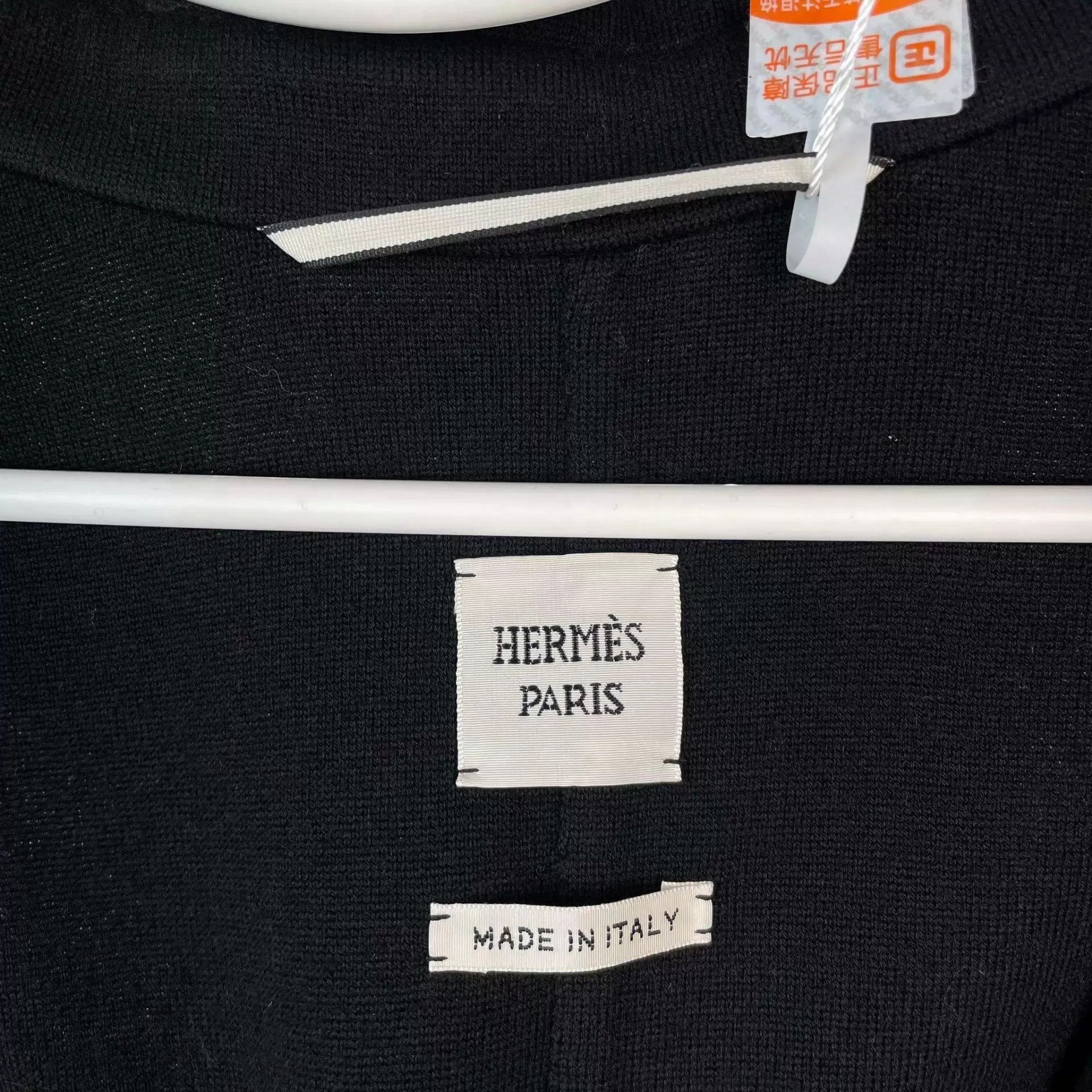 Hermes Hermès Wool Knit Short Black Coat 40 Size S / US 4 / IT 40 - 3 Thumbnail