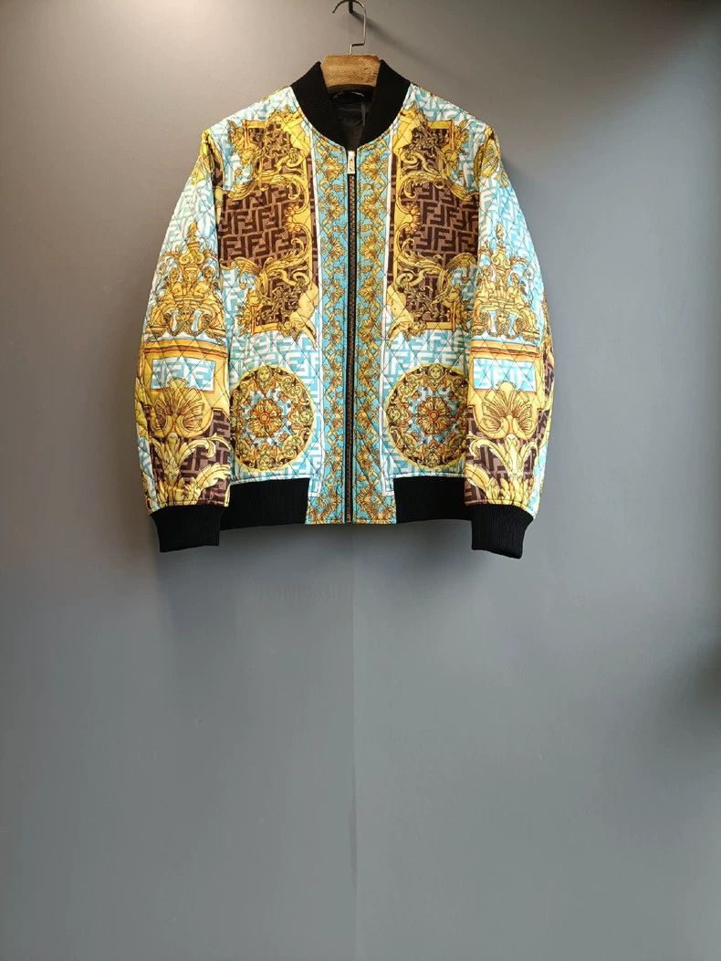 Versace Versace Diamond-shaped cotton jacket Size US L / EU 52-54 / 3 - 1 Thumbnail