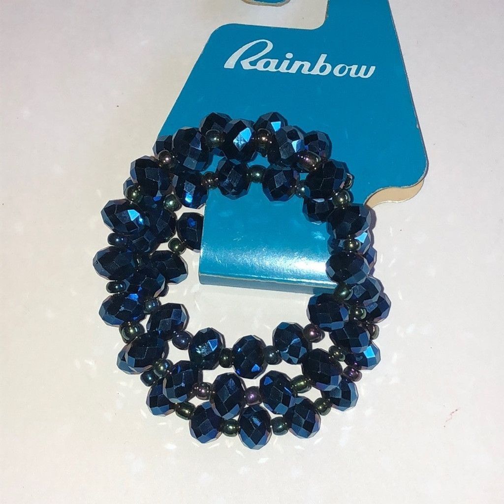 Rainbow Rainbow Blue Beaded Boho Wrap Bracelet Size ONE SIZE - 2 Thumbnail